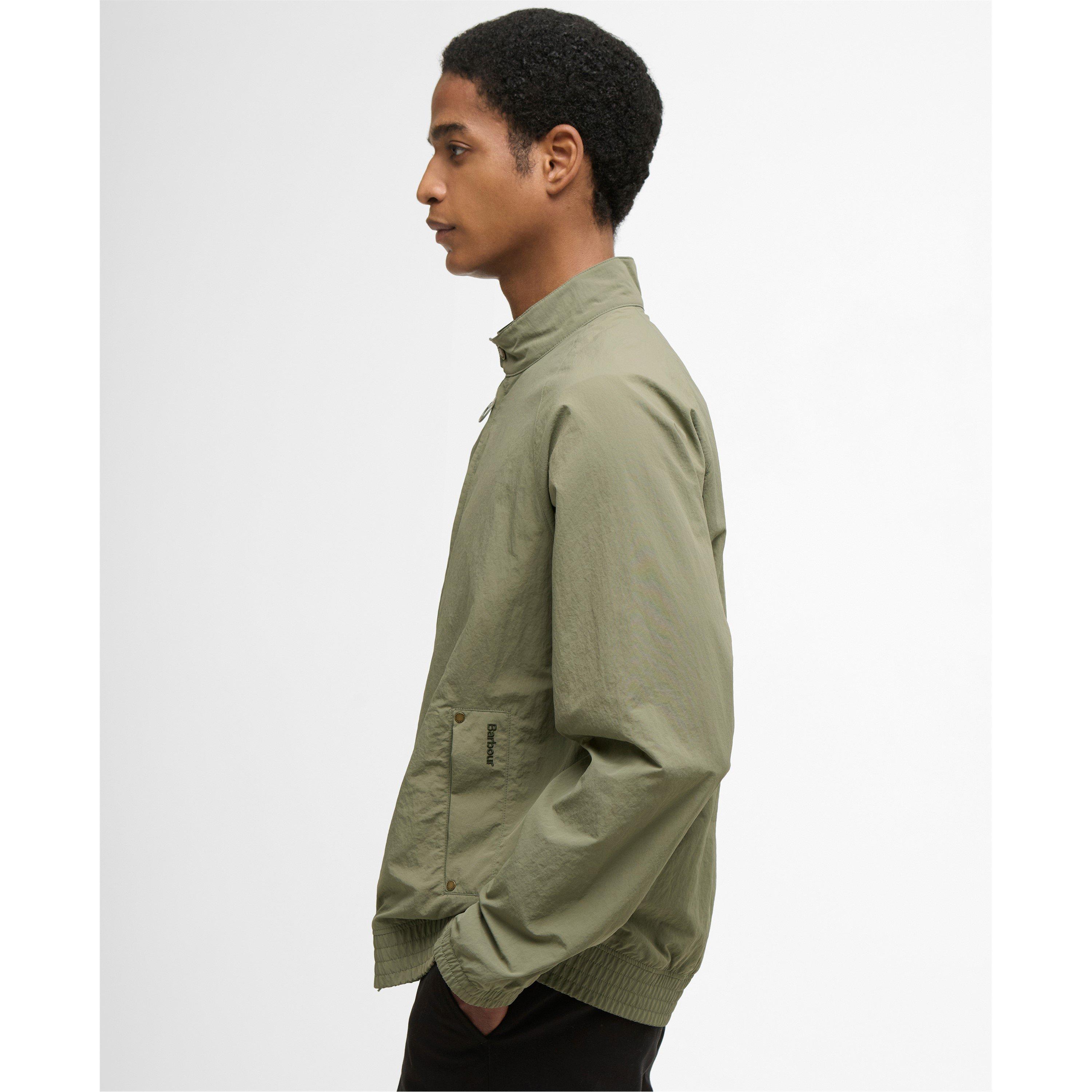 Olive/Highland - Barbour - Mens Royston Hooded Long Sleeve Hip Length Rain Anorak - 5