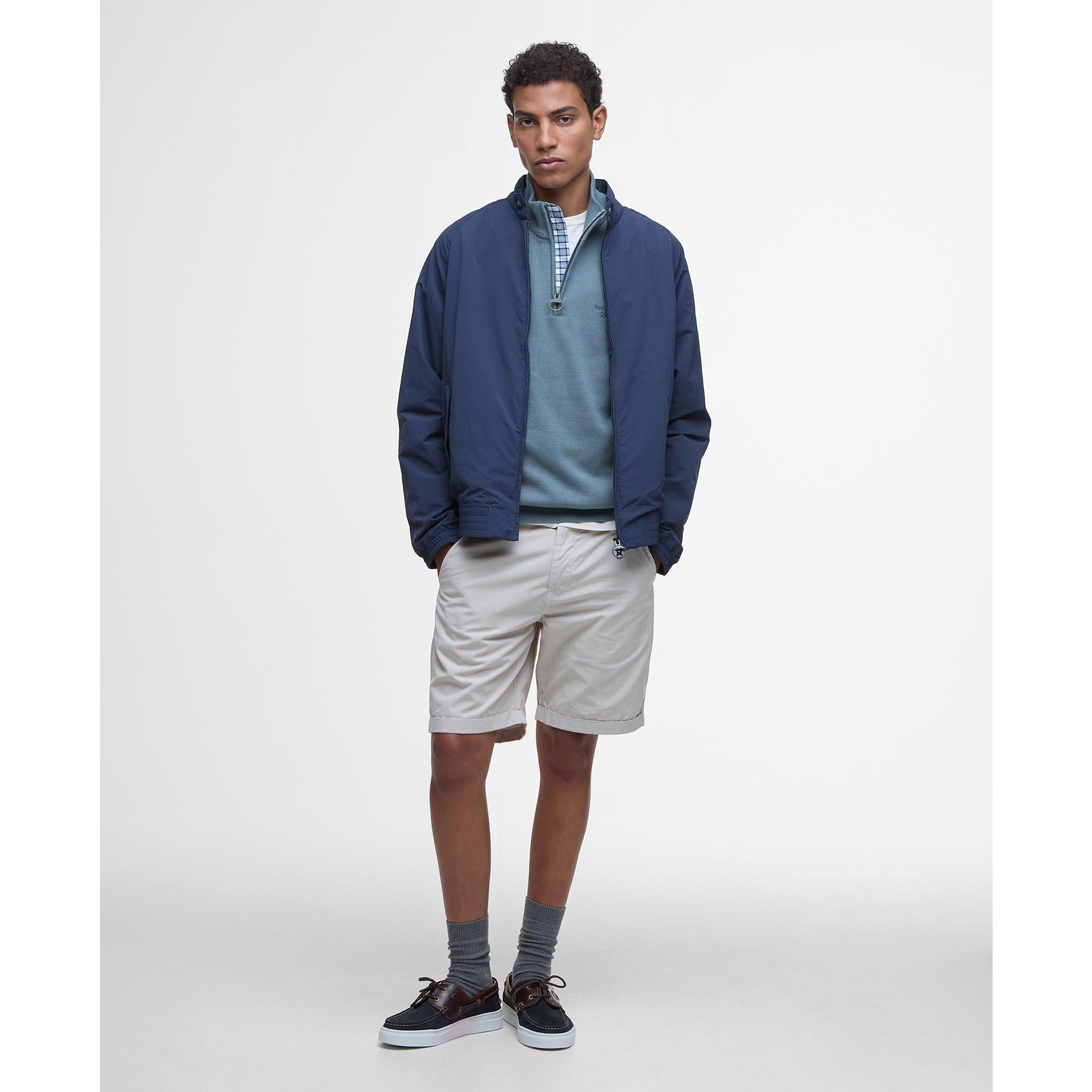 Navy - Barbour - Men's Royston Hooded Long Sleeve Hip Length Rain Anorak - 3