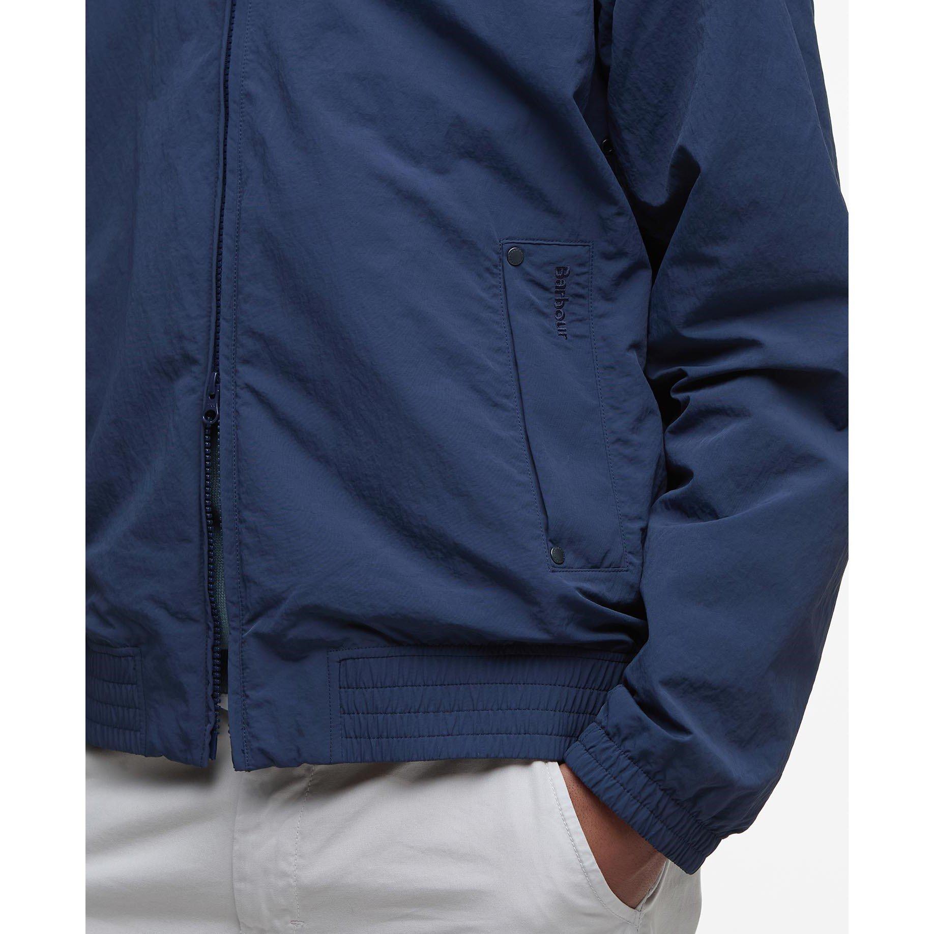 Navy - Barbour - Men's Royston Hooded Long Sleeve Hip Length Rain Anorak - 6