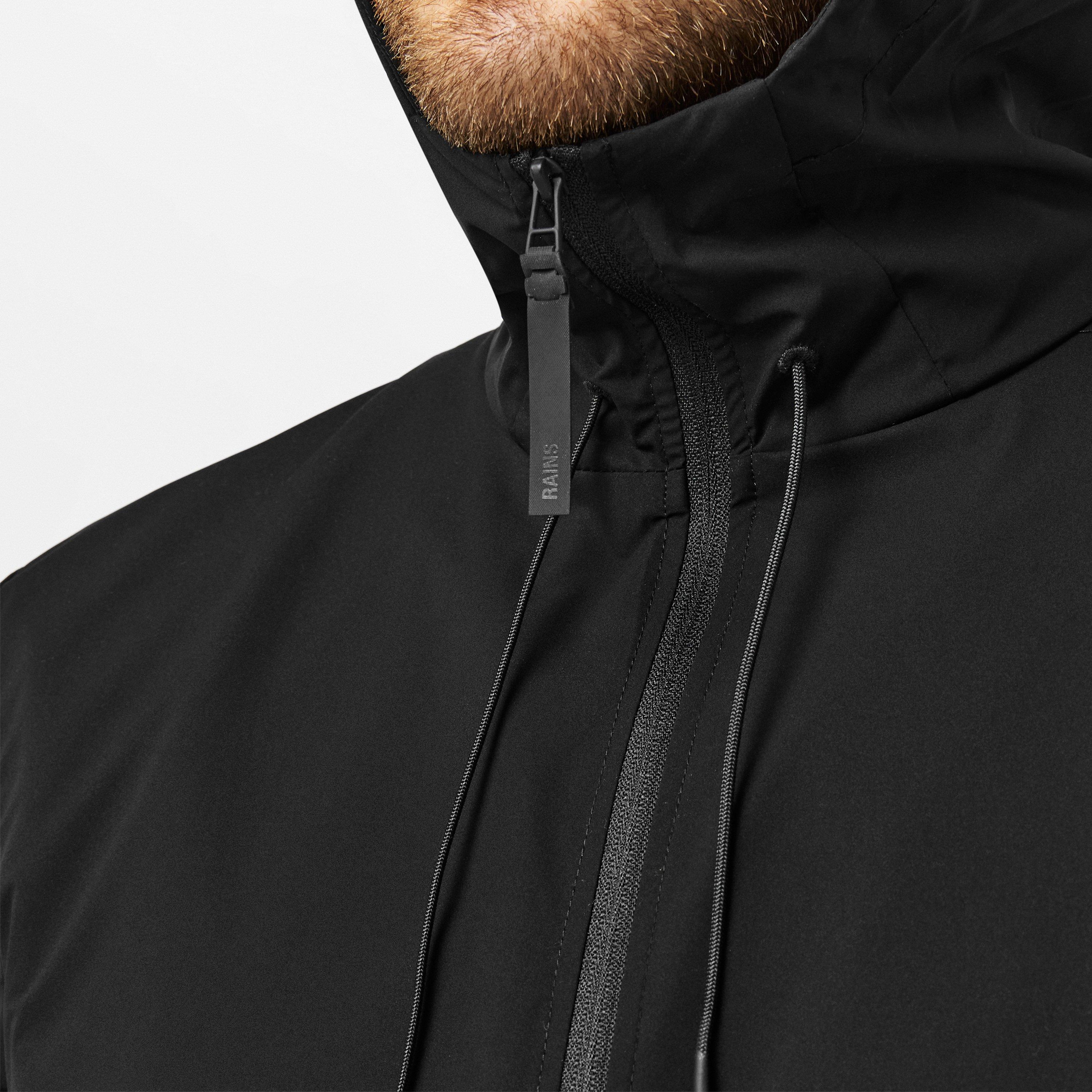 Black 01 - Rains - Men's Mito Water Resistant Breathable Rain Anorak - 5