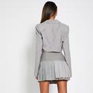 Gris - Commandes et paiements - ISAWITFIRST Check Print Extreme Cropped Blazer - 3