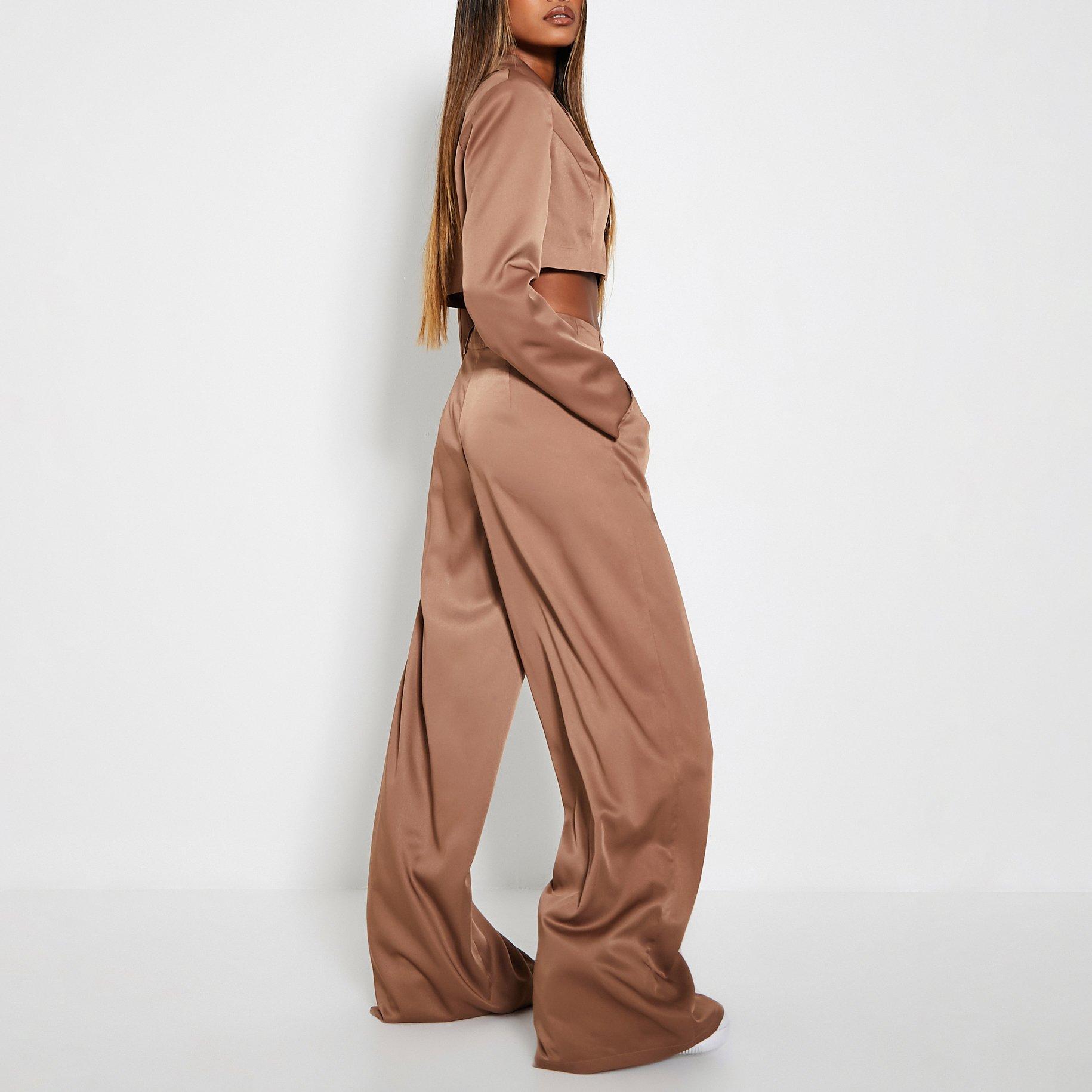 Taupe - I Saw It First - ISAWITFIRST Single Breasted Crop Blazer - 3