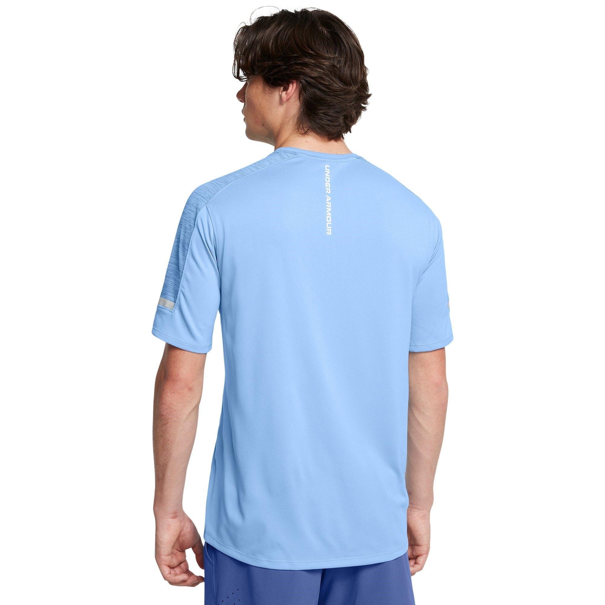 Blue - Under Armour - Utility Short-Sleeve Performance Gym Top - 4
