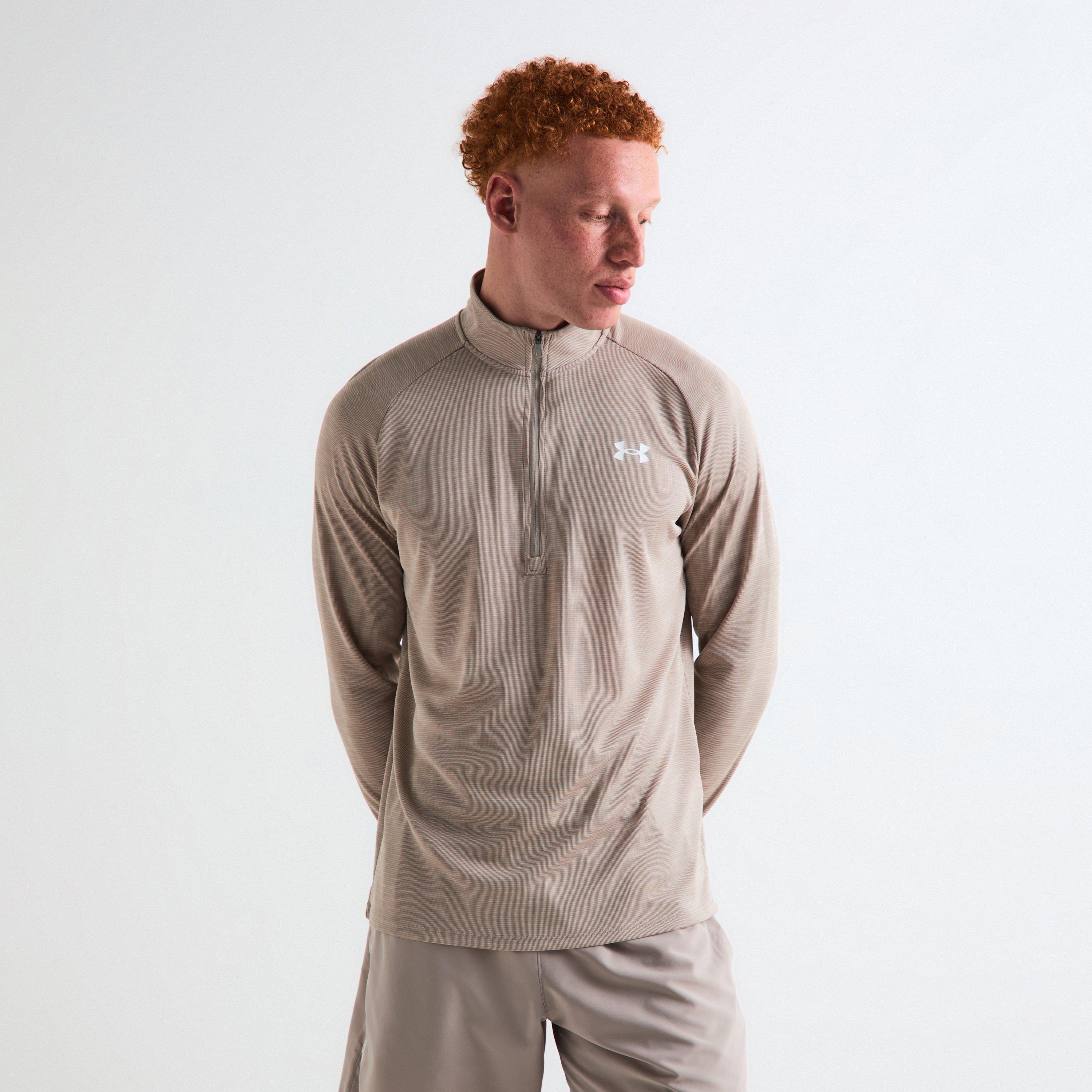 Under Armour Men's Tech™ ½ Zip Long Sleeve - Timberwolf - 2XL