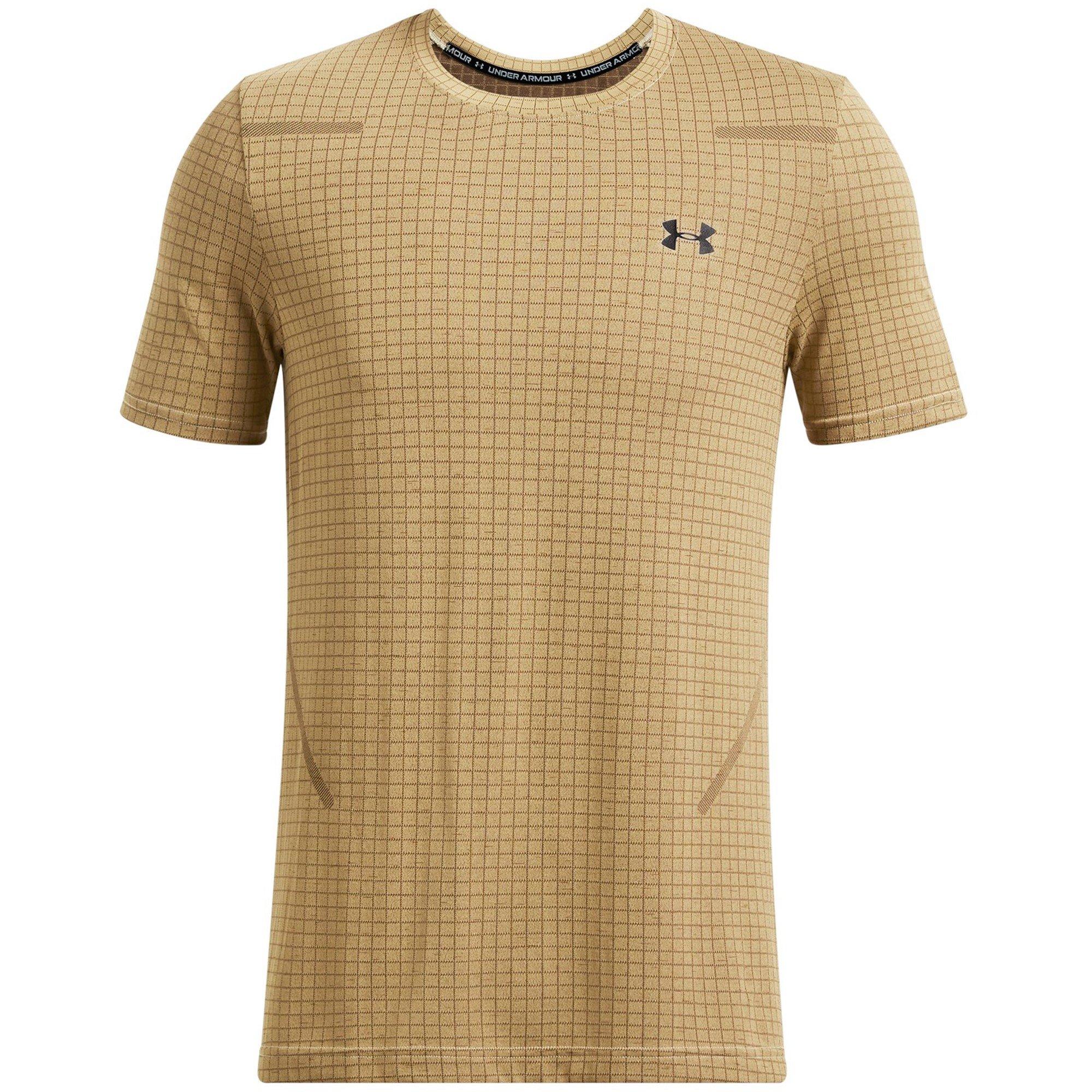 Smeđa - Under Armour - Seamless Short Sleeve T-shirt Mens - 1