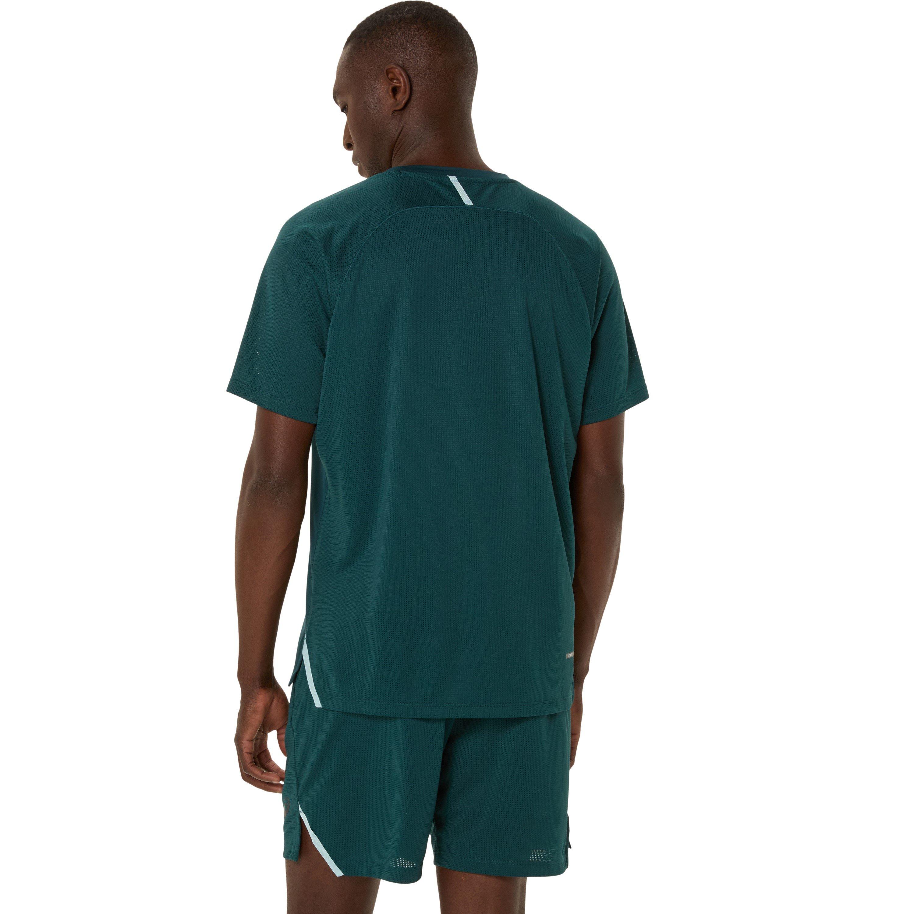 Saxon Green - Asics - Actibreeze Vented Mesh Mens Short Sleeved Top - 2