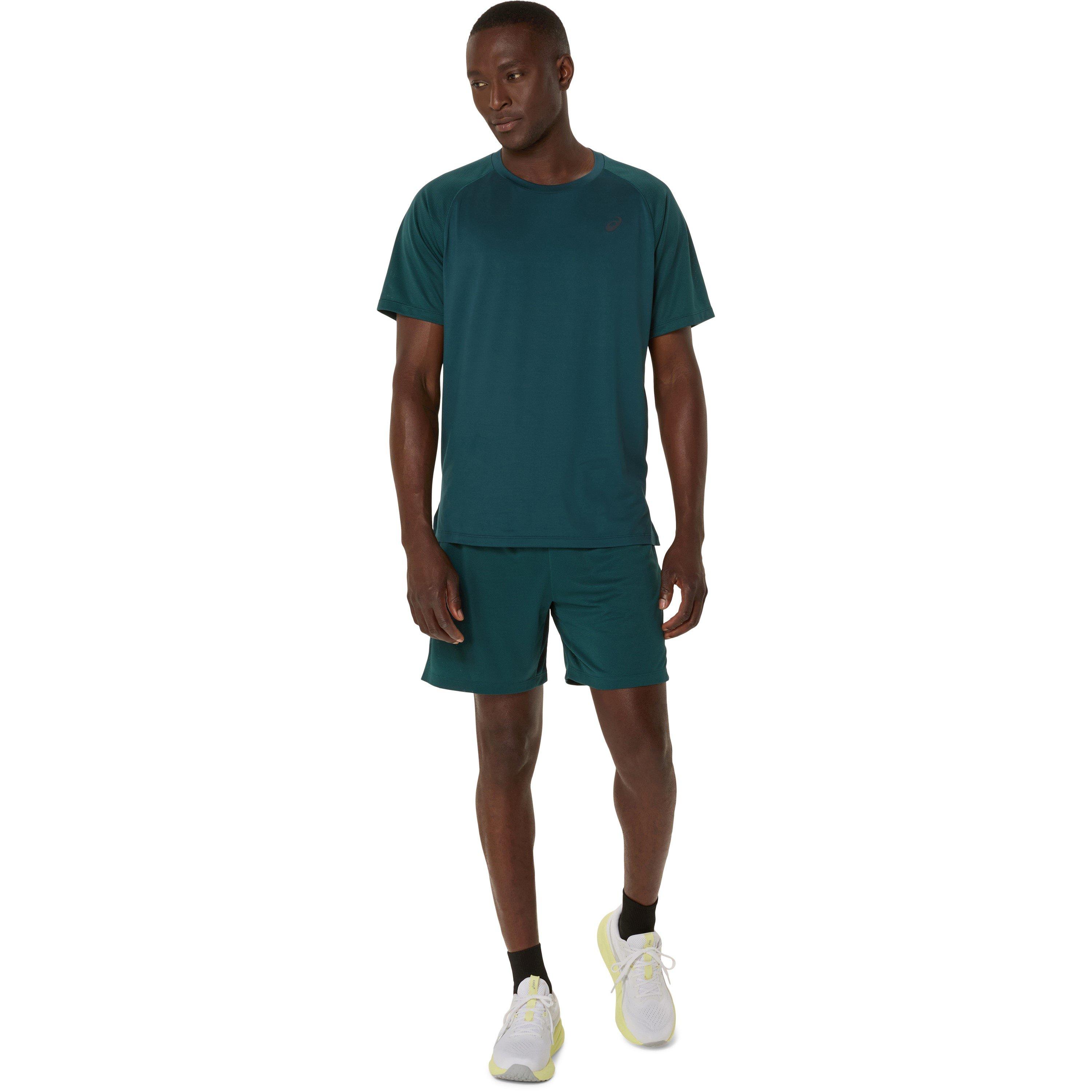 Saxon Green - Asics - Actibreeze Vented Mesh Mens Short Sleeved Top - 3