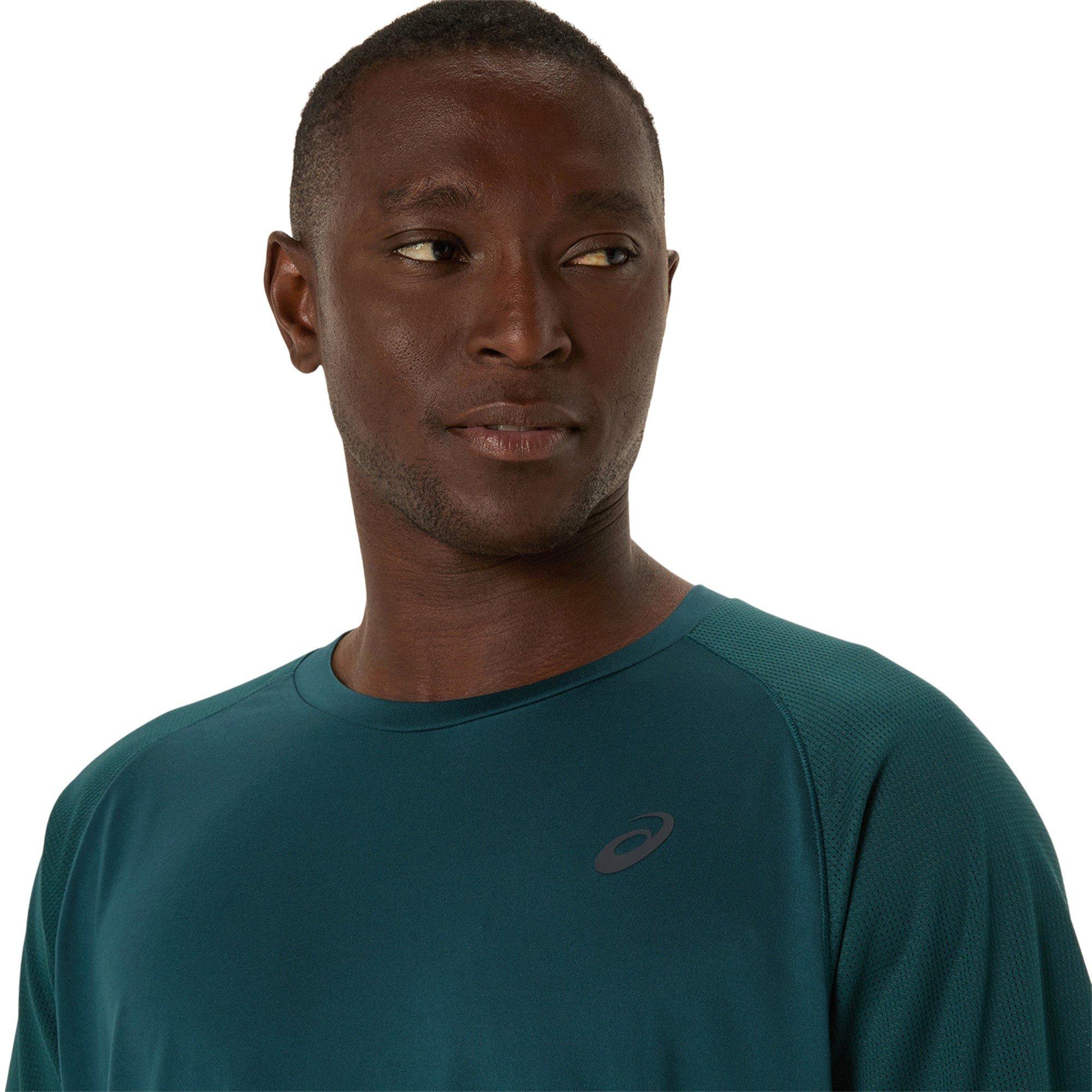Saxon Green - Asics - Actibreeze Vented Mesh Mens Short Sleeved Top - 4