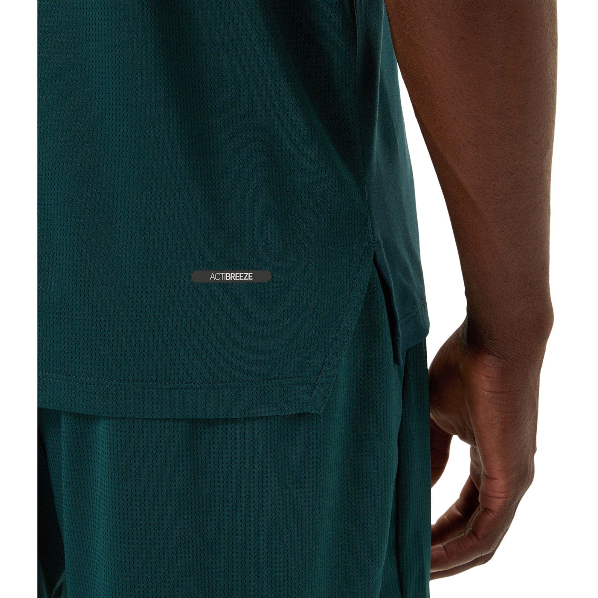 Saxon Green - Asics - Actibreeze Vented Mesh Mens Short Sleeved Top - 6