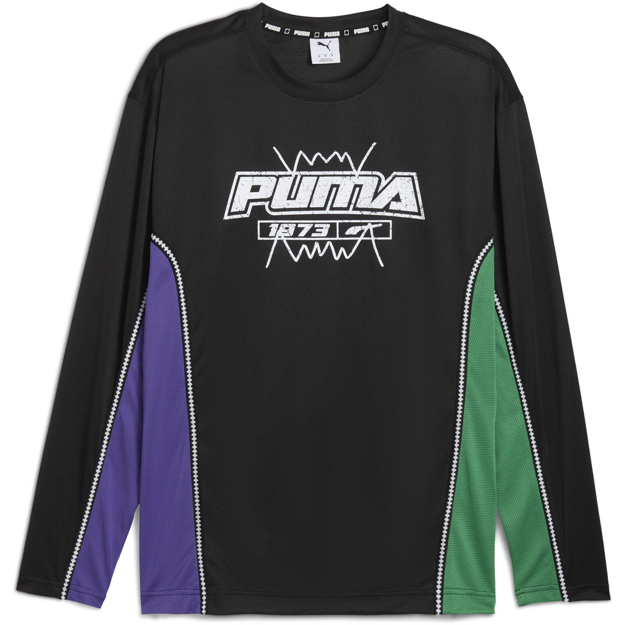 Black - Puma - Men's Hoopaverse Shooting Long Sleeve Performance Gym Top - 1