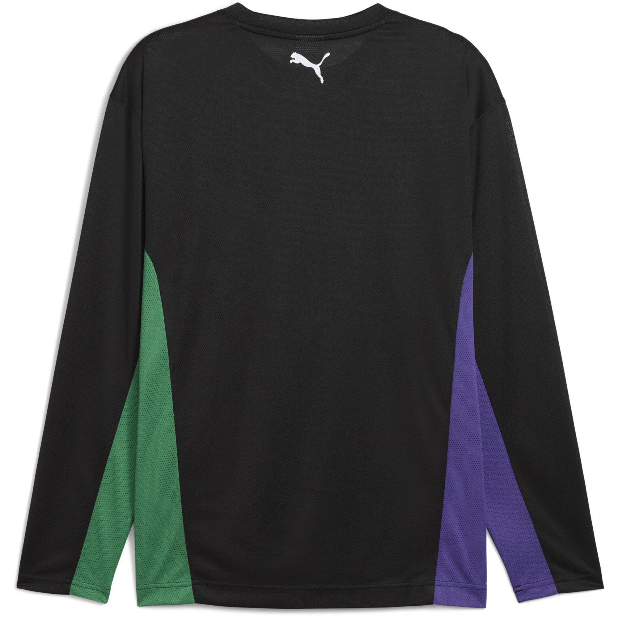Black - Puma - Men's Hoopaverse Shooting Long Sleeve Performance Gym Top - 2