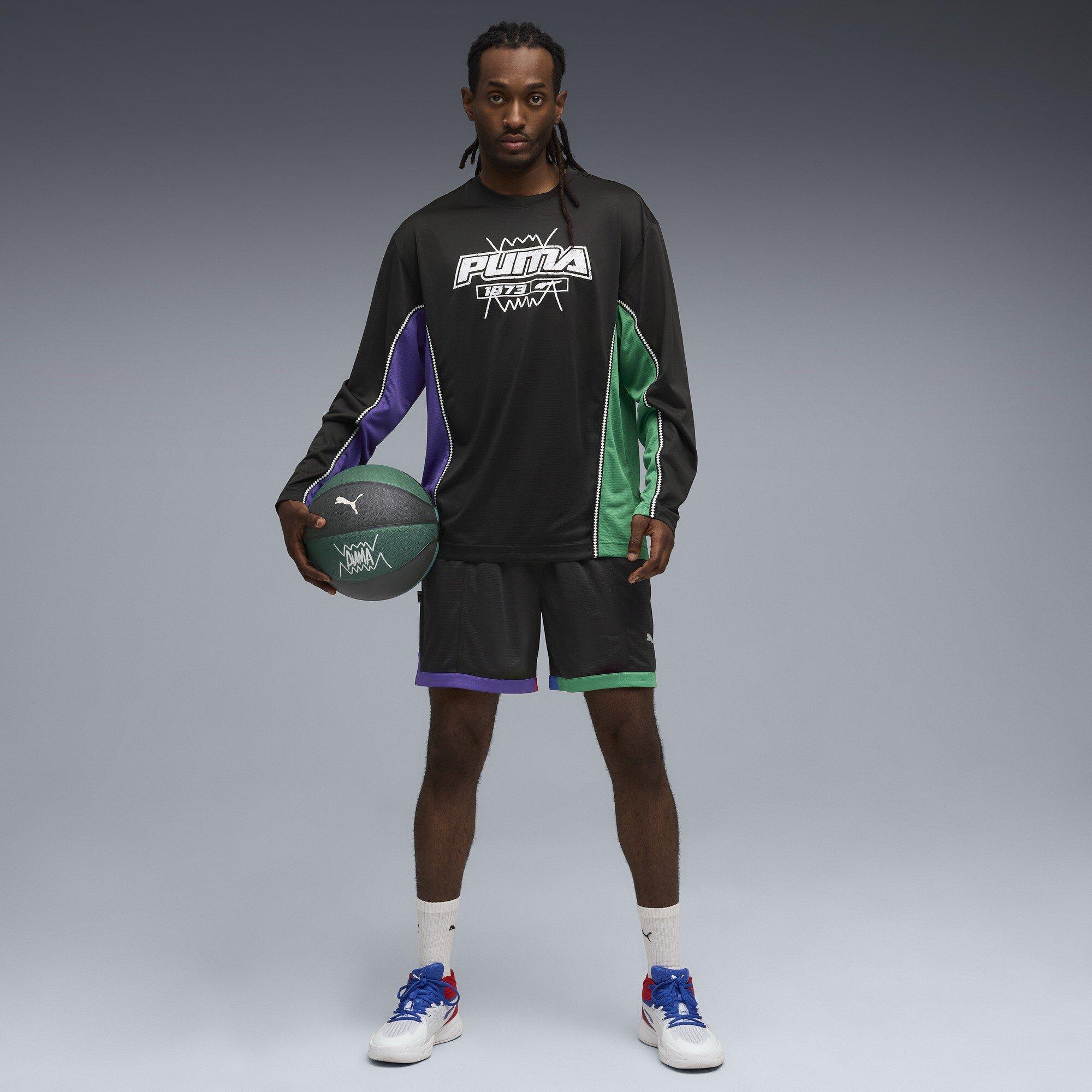 Black - Puma - Men's Hoopaverse Shooting Long Sleeve Performance Gym Top - 5