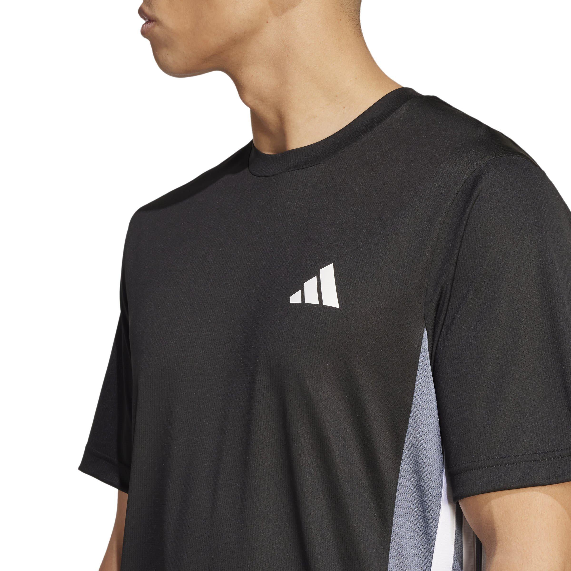 Zwart - adidas - Train Essentials Colourblock T-shirt Adults - 5