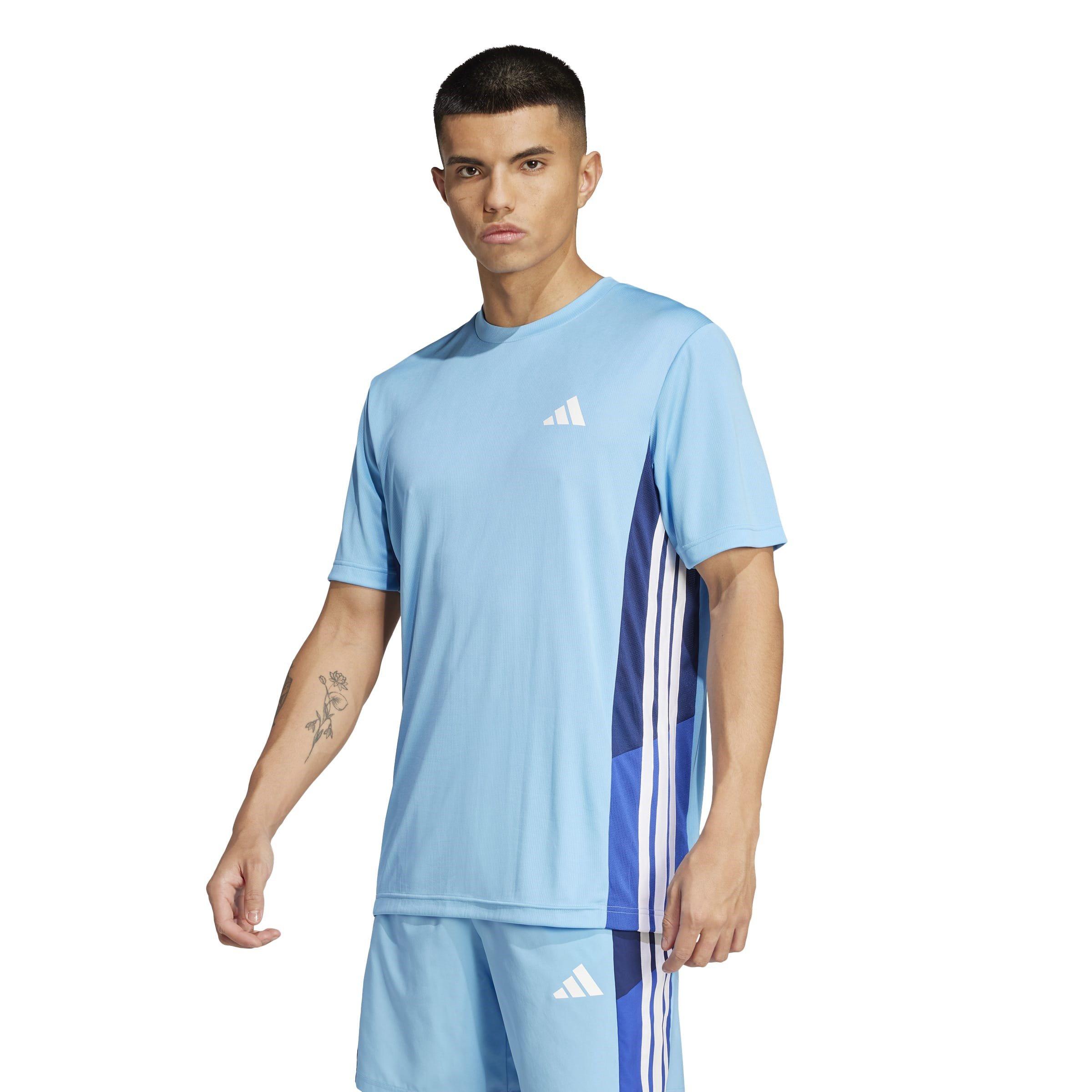 Smi Blu Burst - adidas - Train Essentials Colourblock T-shirt Adults - 2