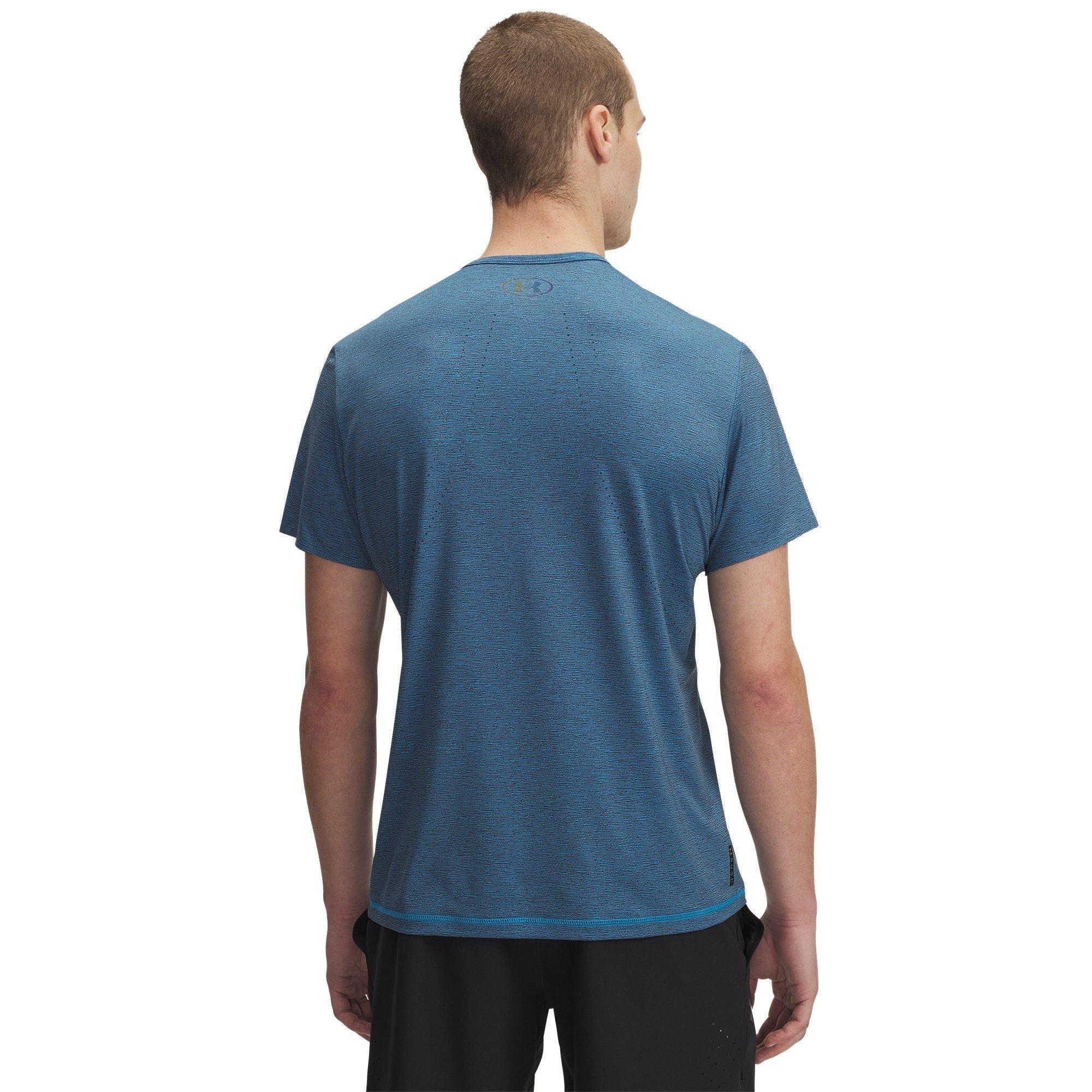 Blue - Under Armour - Men's Vanish Elite Vent Short-Sleeve Performance Gym Top - 2