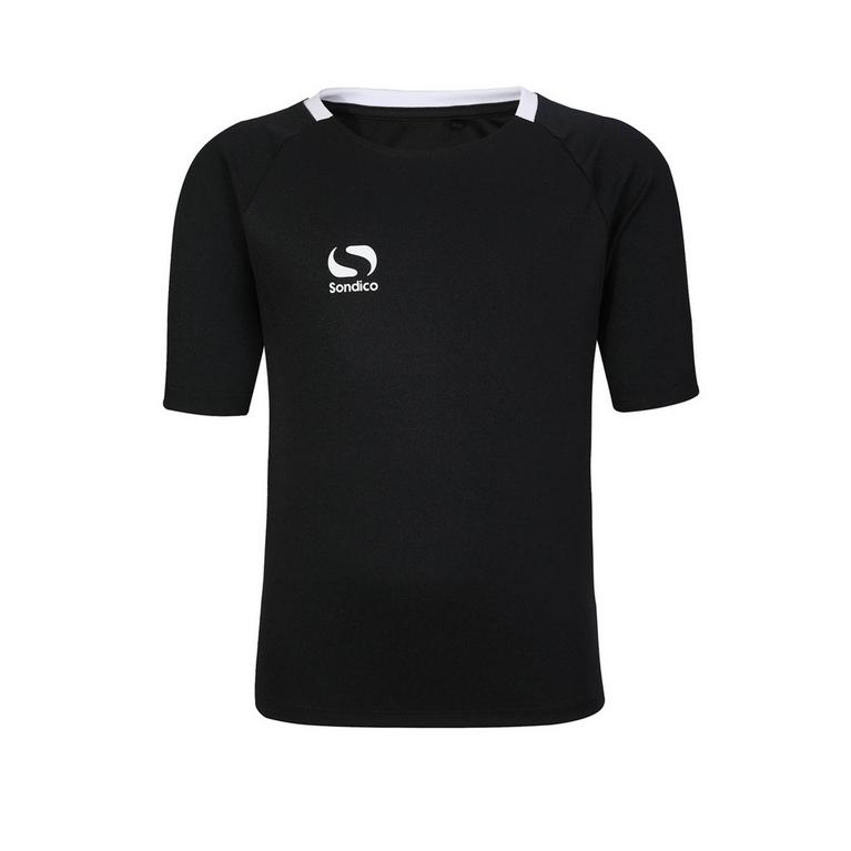 Noir/Blanc - Sondico - Fundamental Polo T Shirt Junior Boys - 1