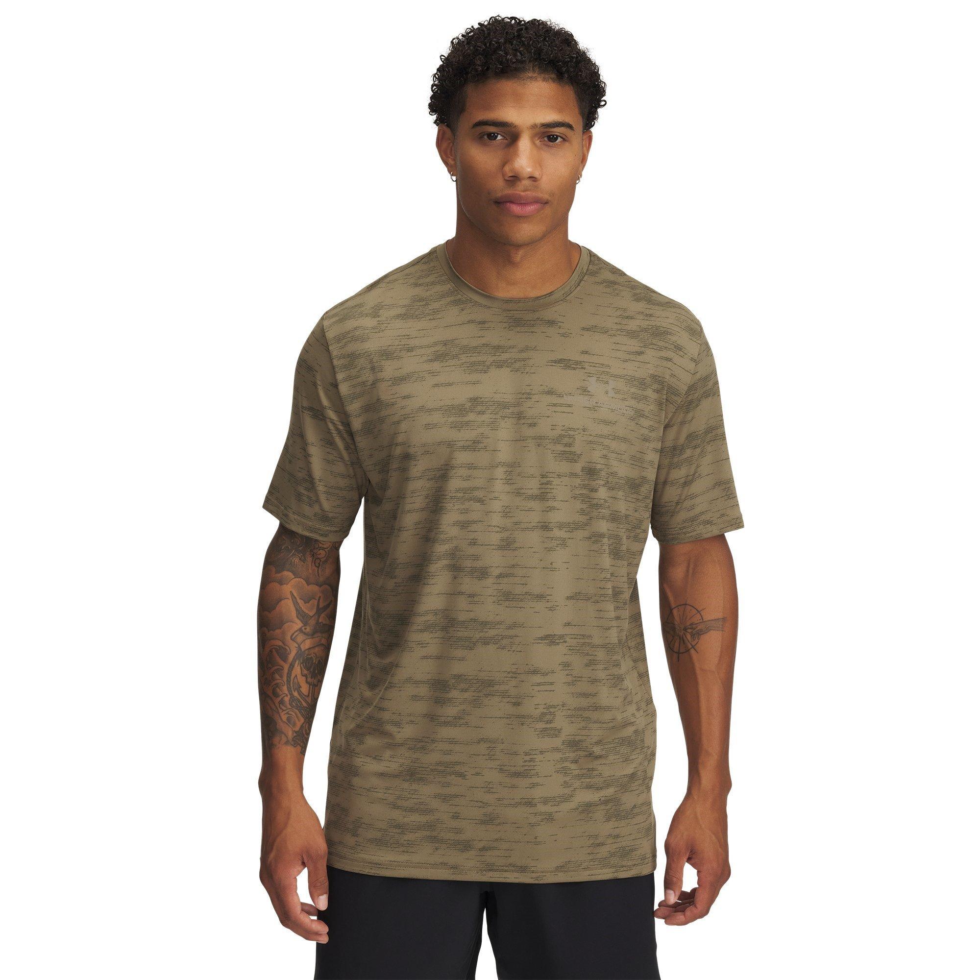 Under Armour Men's Brown Vanish Energy Printed Short-Sleeve Performance Gym Top - M