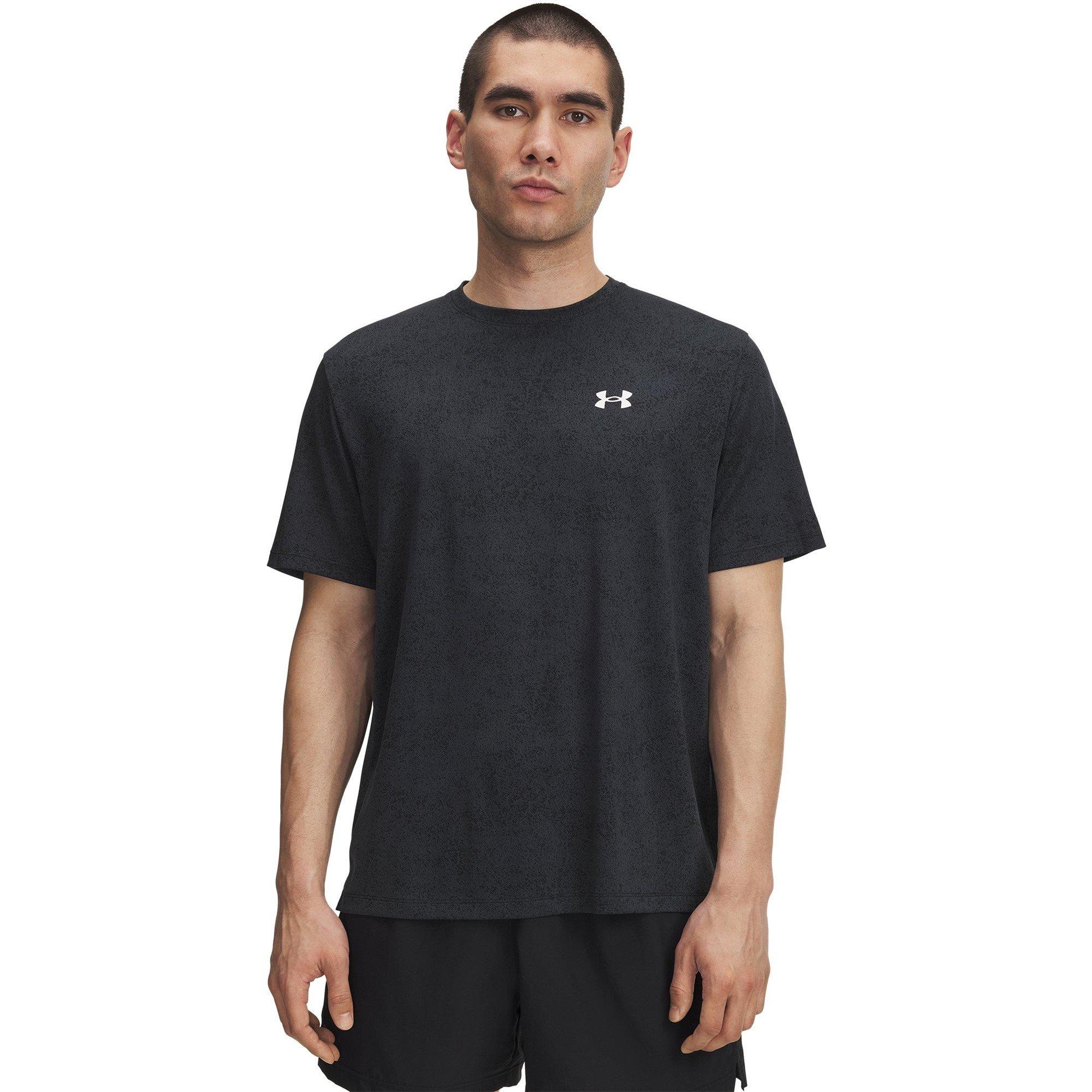 Black/White - Under Armour - Tech Pixelate Short Sleeve Performance Gym Top - 3
