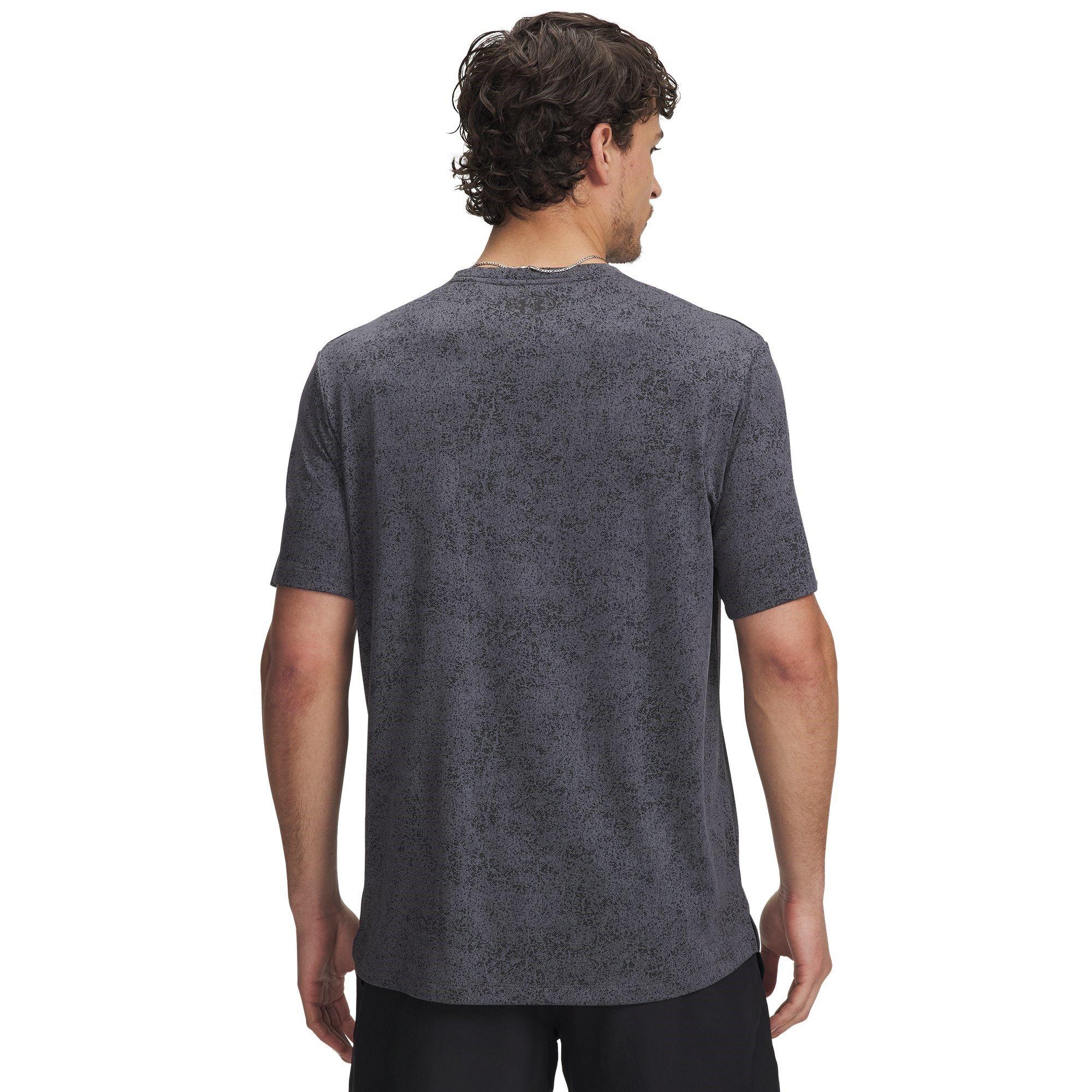 Casterock/Black - Under Armour - Men's Tech Pixelate Short Sleeve Performance Gym Top - 2