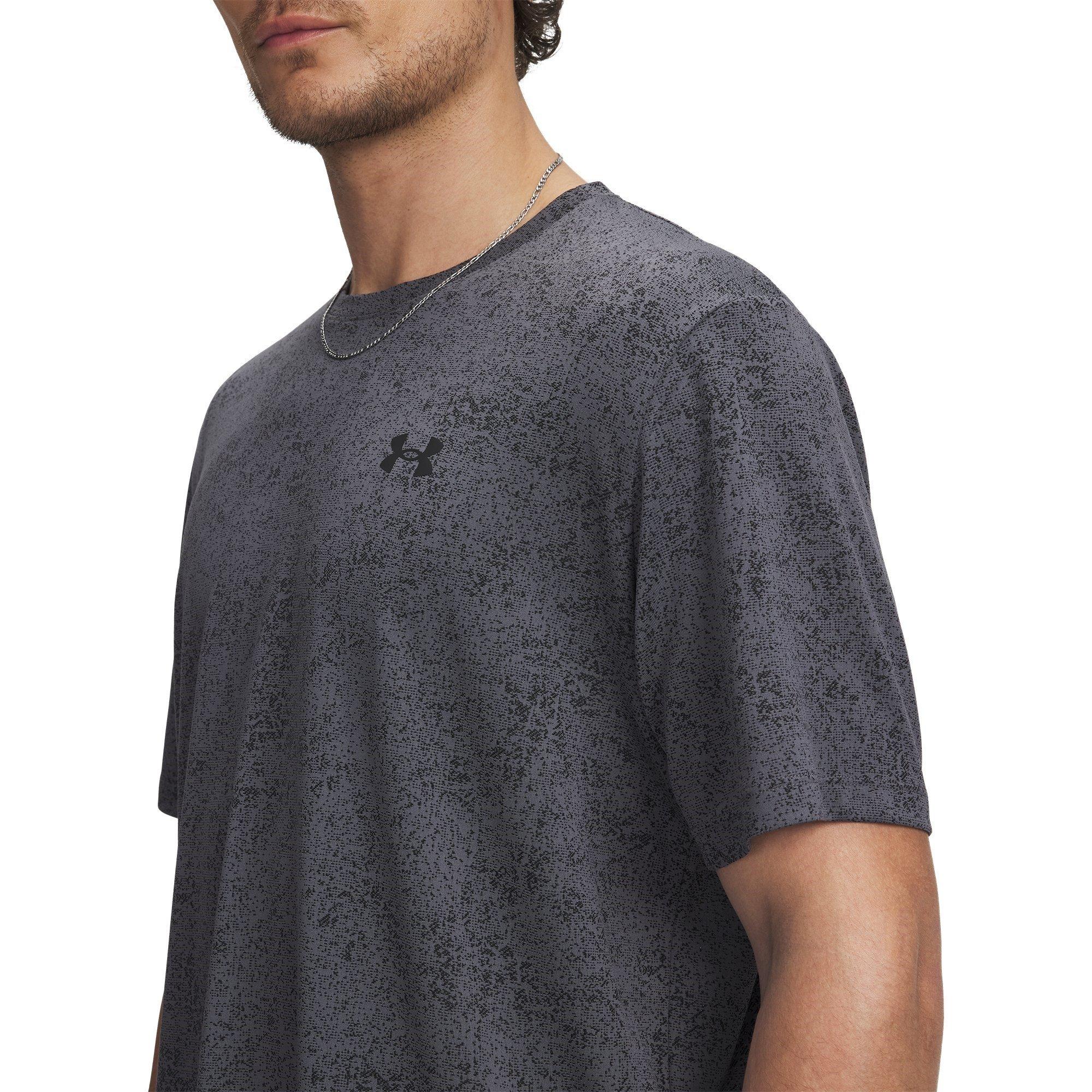 Casterock/Black - Under Armour - Men's Tech Pixelate Short Sleeve Performance Gym Top - 3