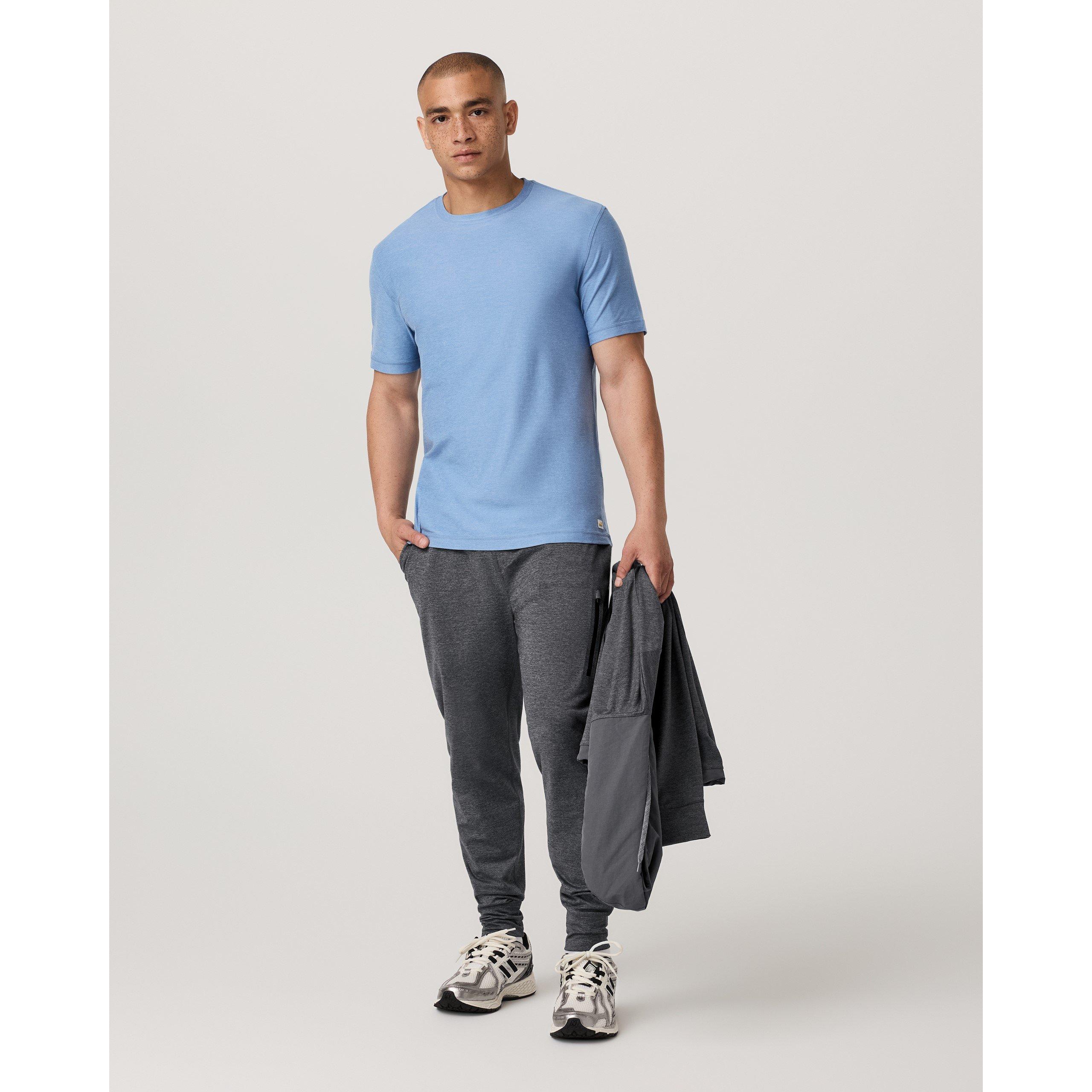 Isle Blue Hthr - Vuori - Men's Strato Tech Tee Short Sleeve Performance Gym Top - 3