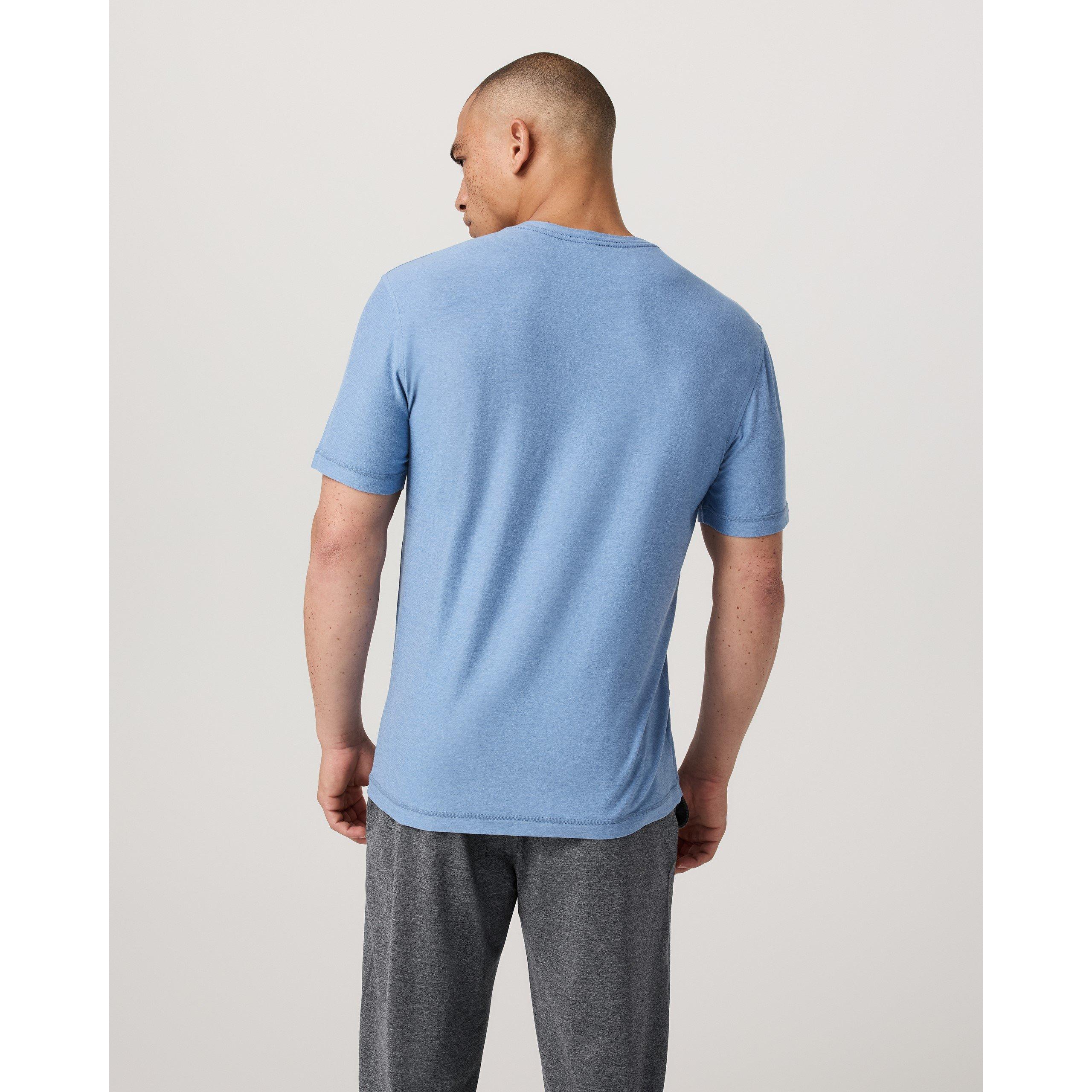 Isle Blue Hthr - Vuori - Men's Strato Tech Tee Short Sleeve Performance Gym Top - 4