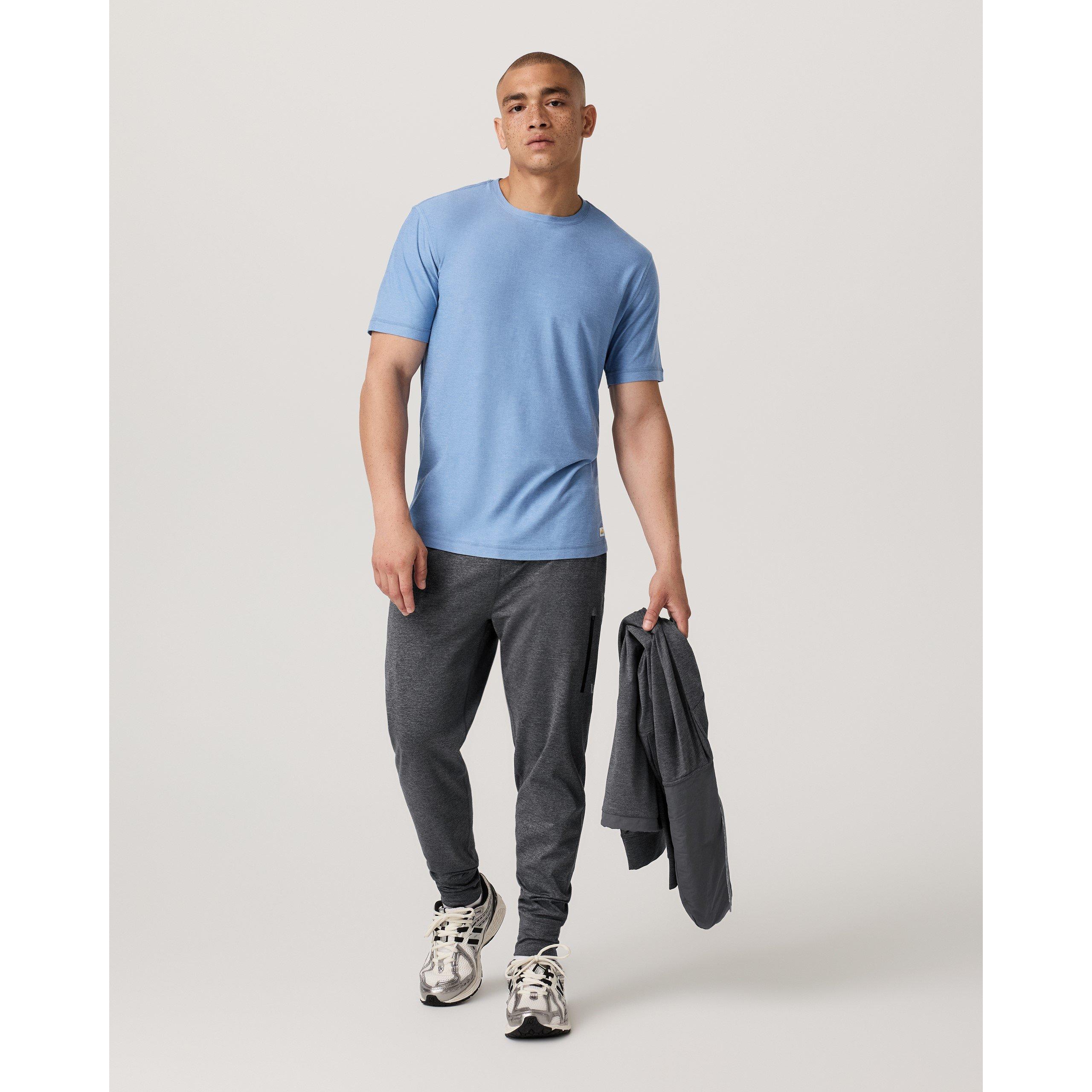 Isle Blue Hthr - Vuori - Men's Strato Tech Tee Short Sleeve Performance Gym Top - 5