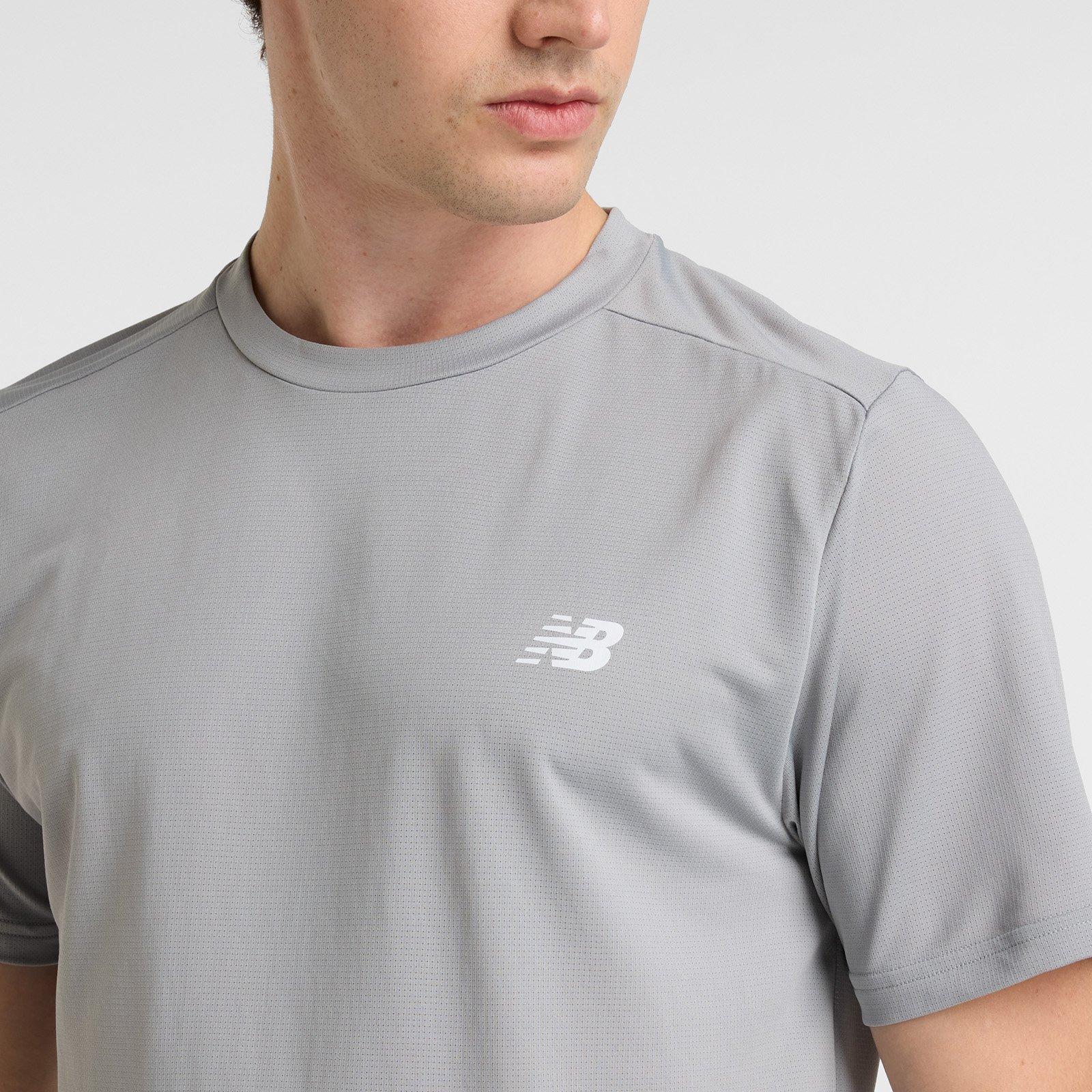 Grey - New Balance - Men's NB Sport Short Sleeve Performance Running Top - 4