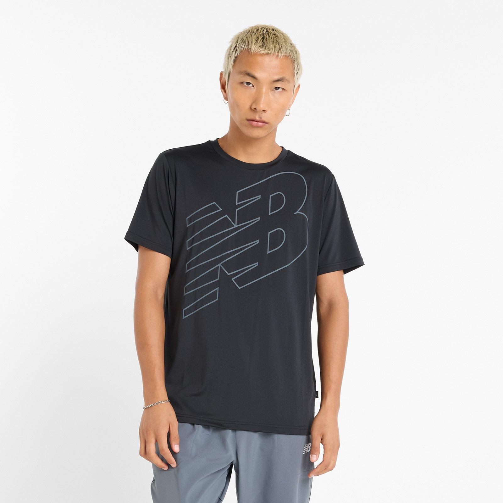 Black - New Balance - Fly NB Performance Short Sleeve Running Top - 1