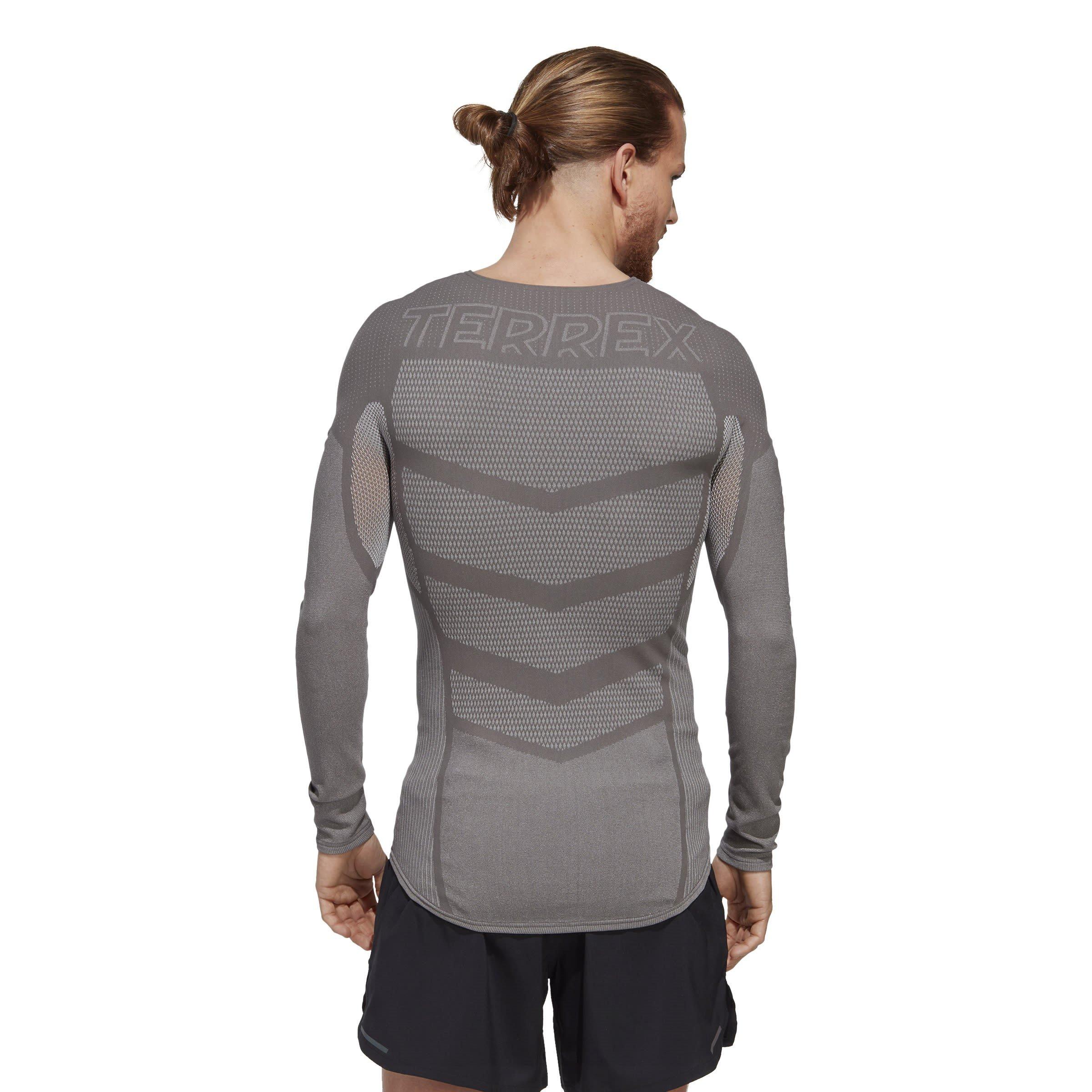 Grefiv/Bianco - adidas - Drynamo Long Sleeve Shirt Mens - 3