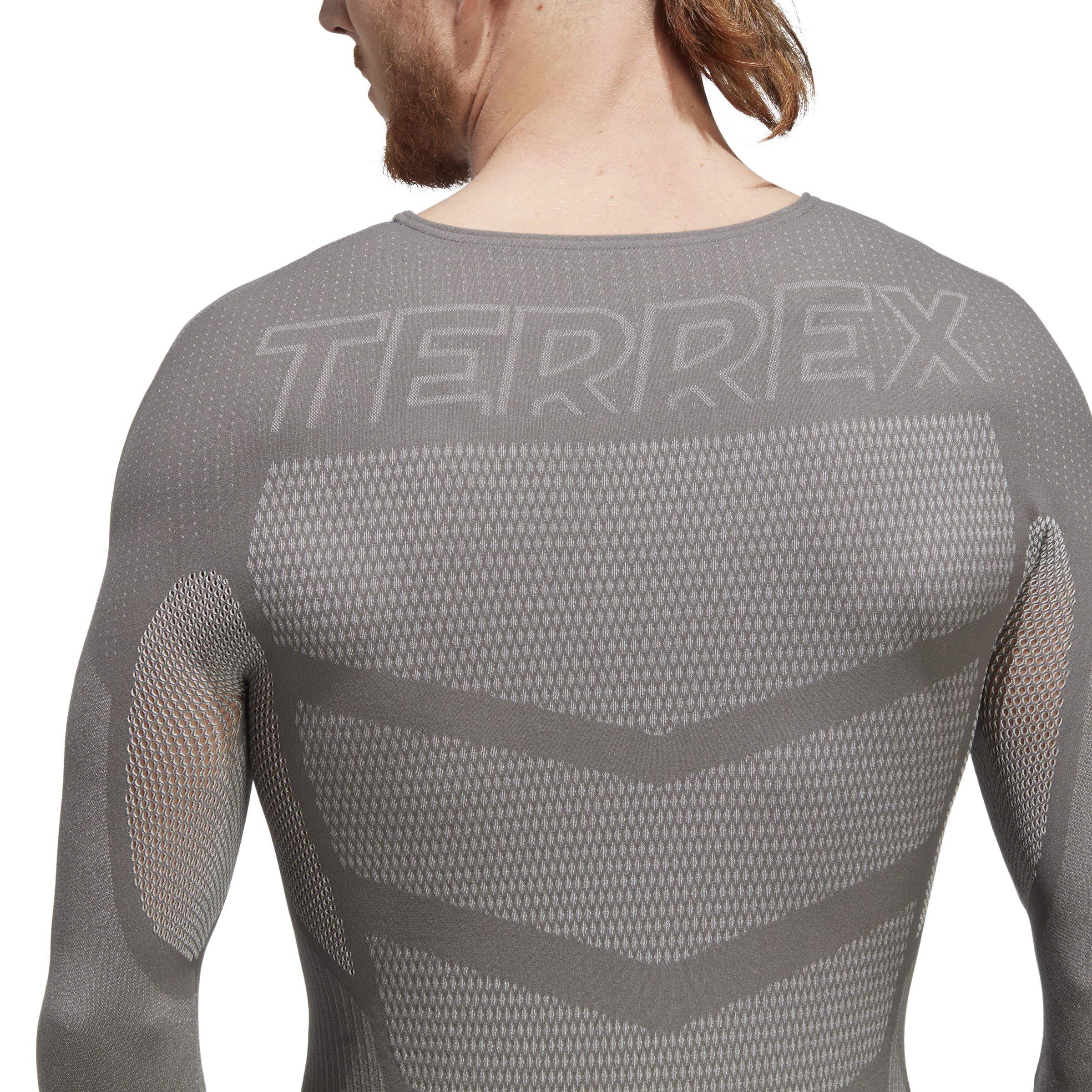 Grefiv/Bianco - adidas - Drynamo Long Sleeve Shirt Mens - 6