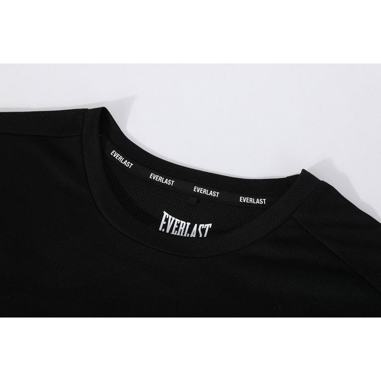 Noir - Everlast - Promodoro T shirt maille cotele col V grandes tailles Femmes - 5
