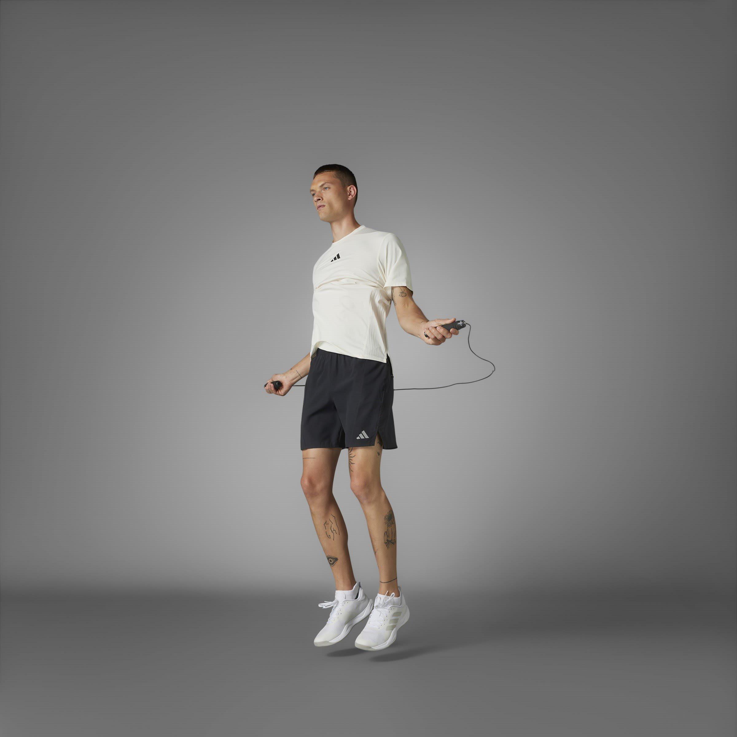 Chalk White - adidas - Men's D4T Intense Short-Sleeve Performance Gym Top - 11