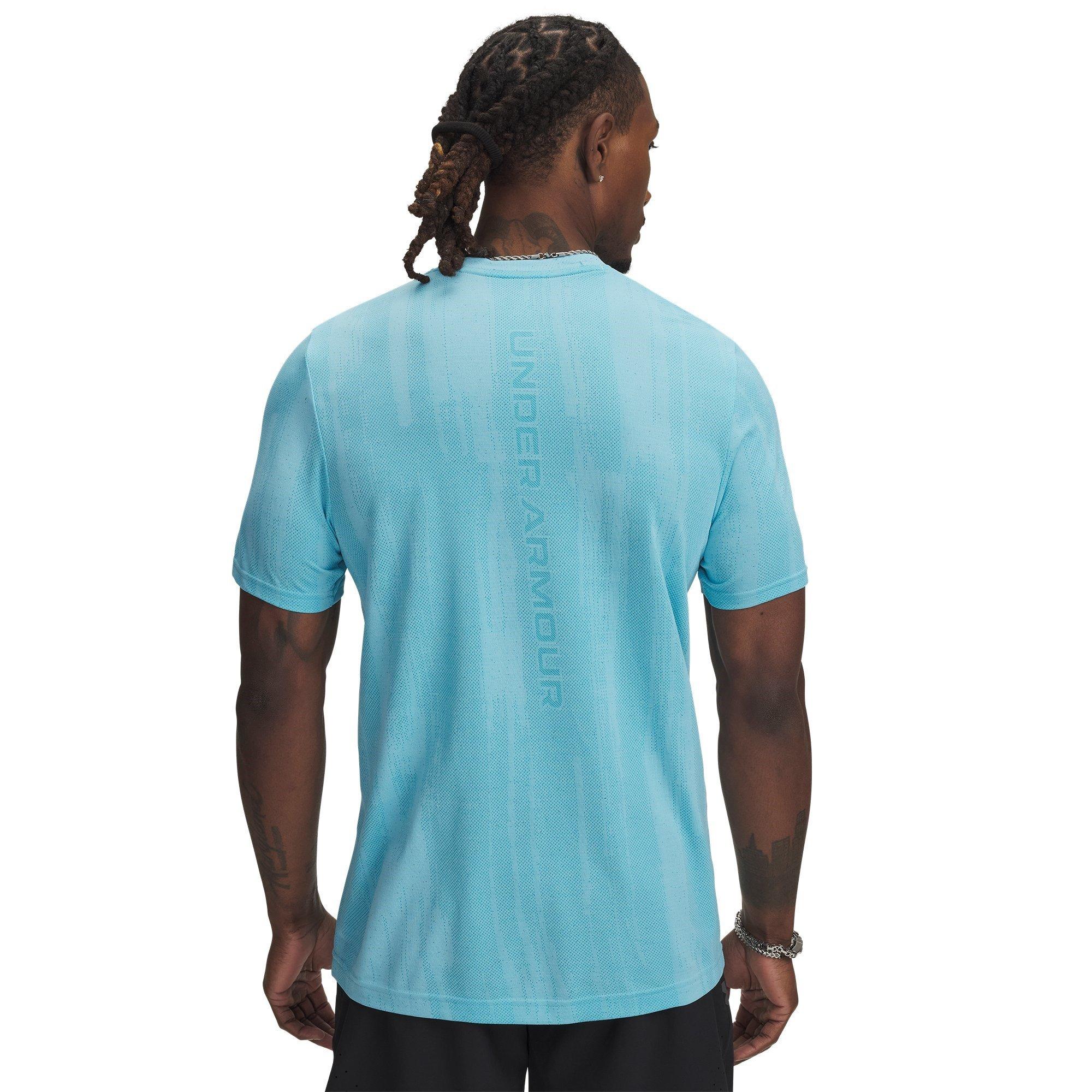 Blue - Under Armour - Vanish Short-Sleeve Performance Gym Top - 2