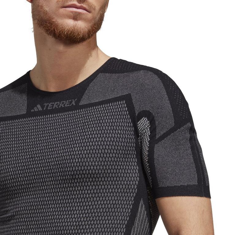 Noir/Blanc - adidas - Terrex DRYNAMO™ Short Sleeve Baselayer T Shirt Mens - 5