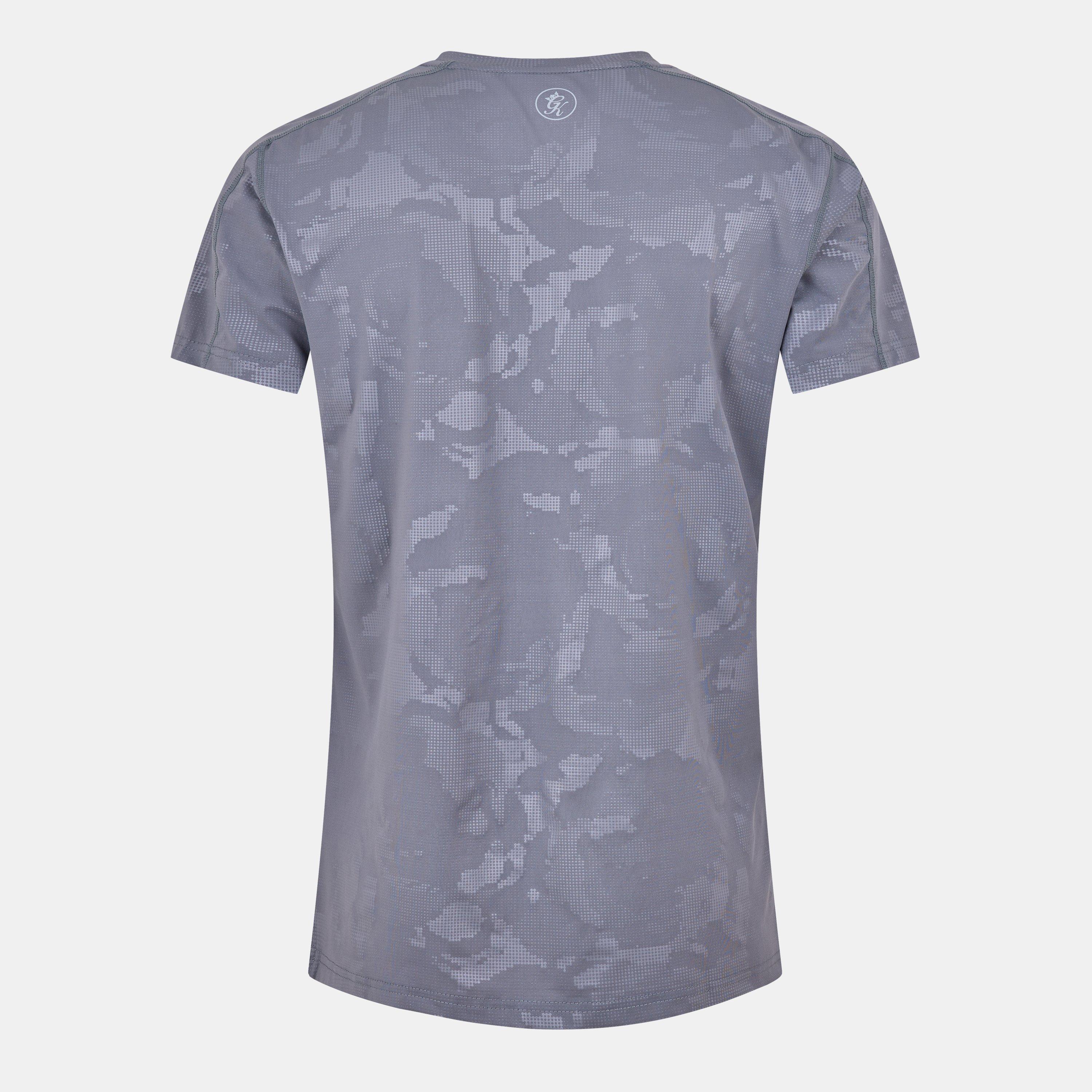 Gunmetal - Gym King - Men's GymKi Debossed Camo Short Sleeve Performance Gym Top - 2