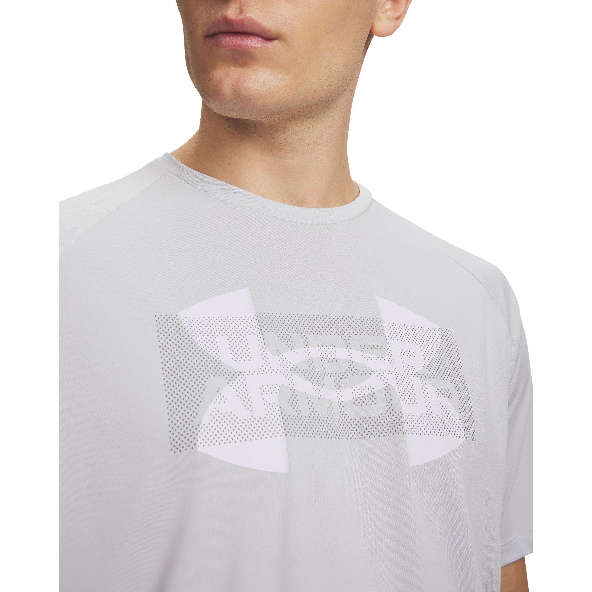 Halo Gray/Titan - Under Armour - Men's Velocity Graphic Short-Sleeve Performance Gym Top - 5