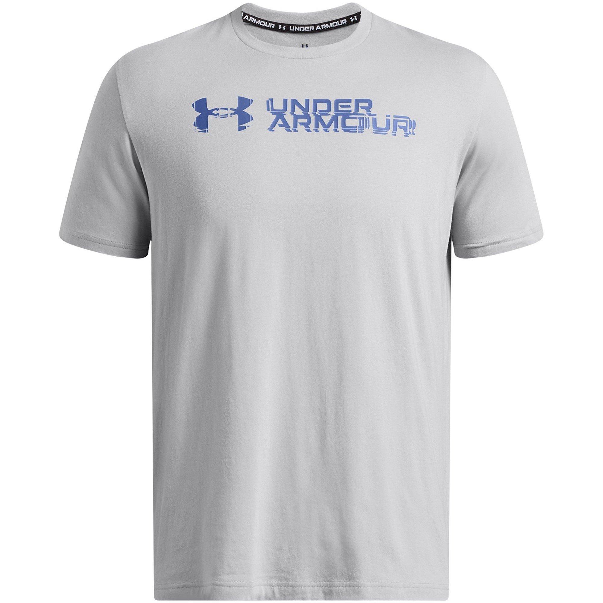 MOD GRAY TECH B - Under Armour - Men's SLICED Short-Sleeve Performance Gym Top - 1