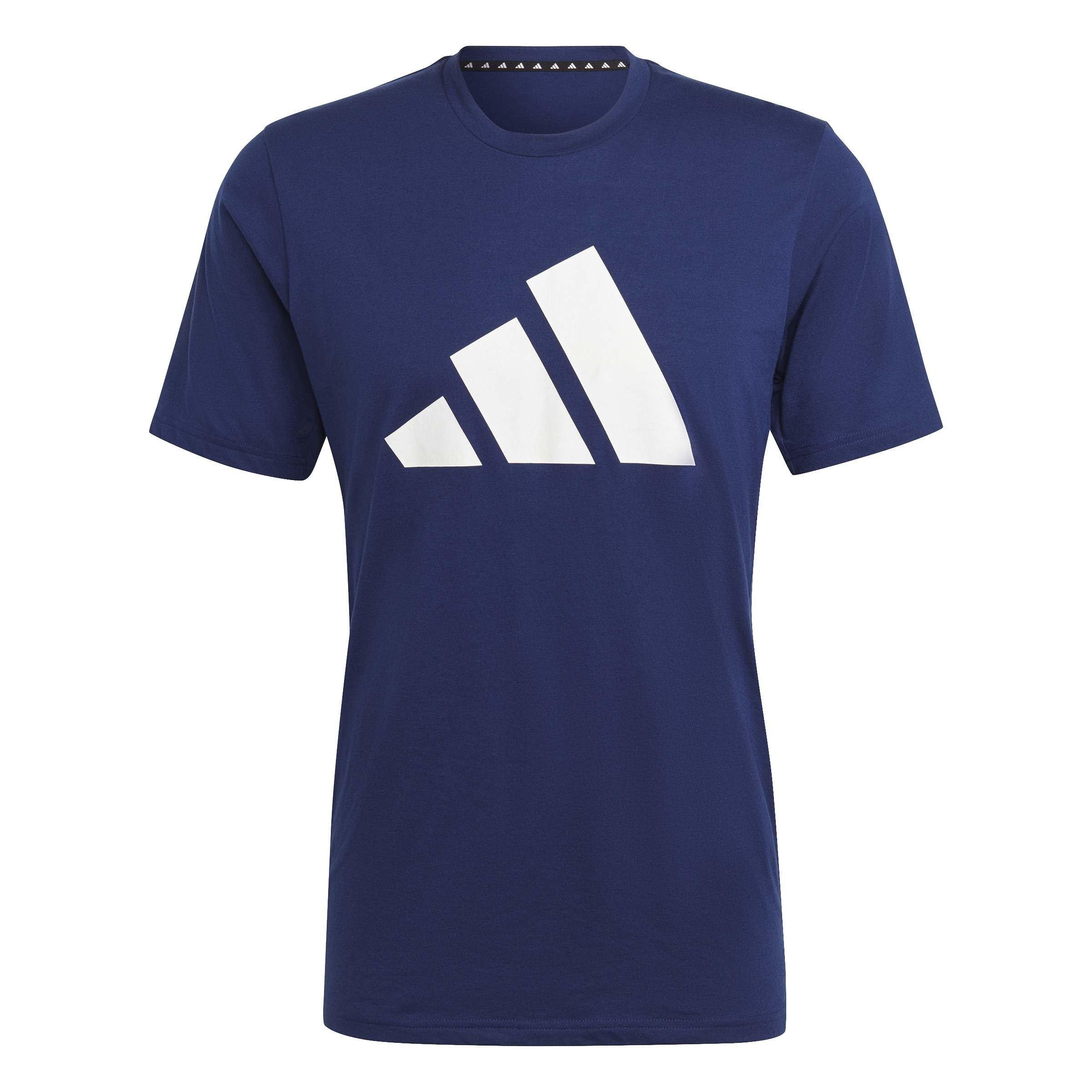 Dark Blue - adidas - adidas Tr-Es Fr Logo T Gym Top Mens
