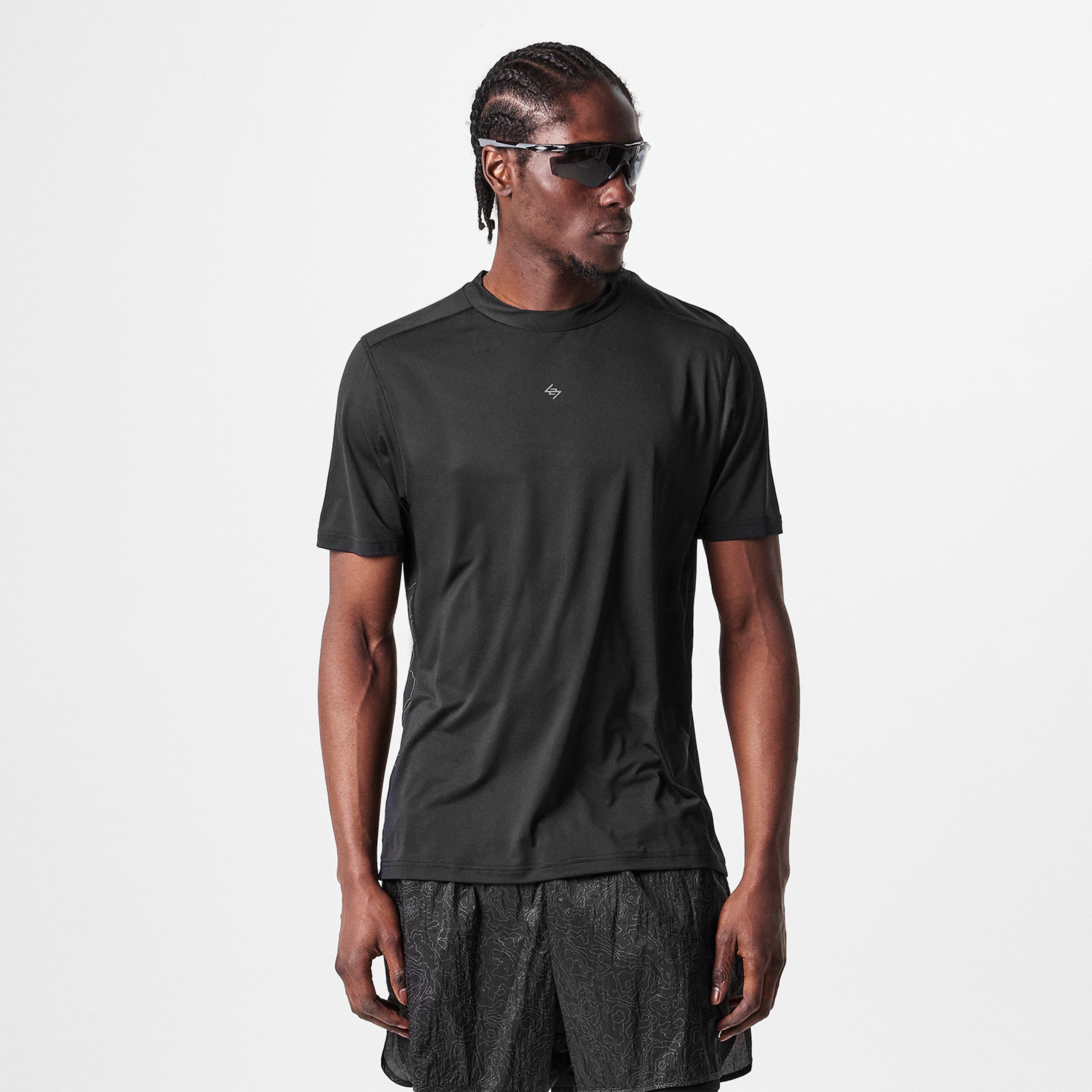 Black - Represent 247 - Men's Contour Run Short-Sleeve Performance Gym Top - 3