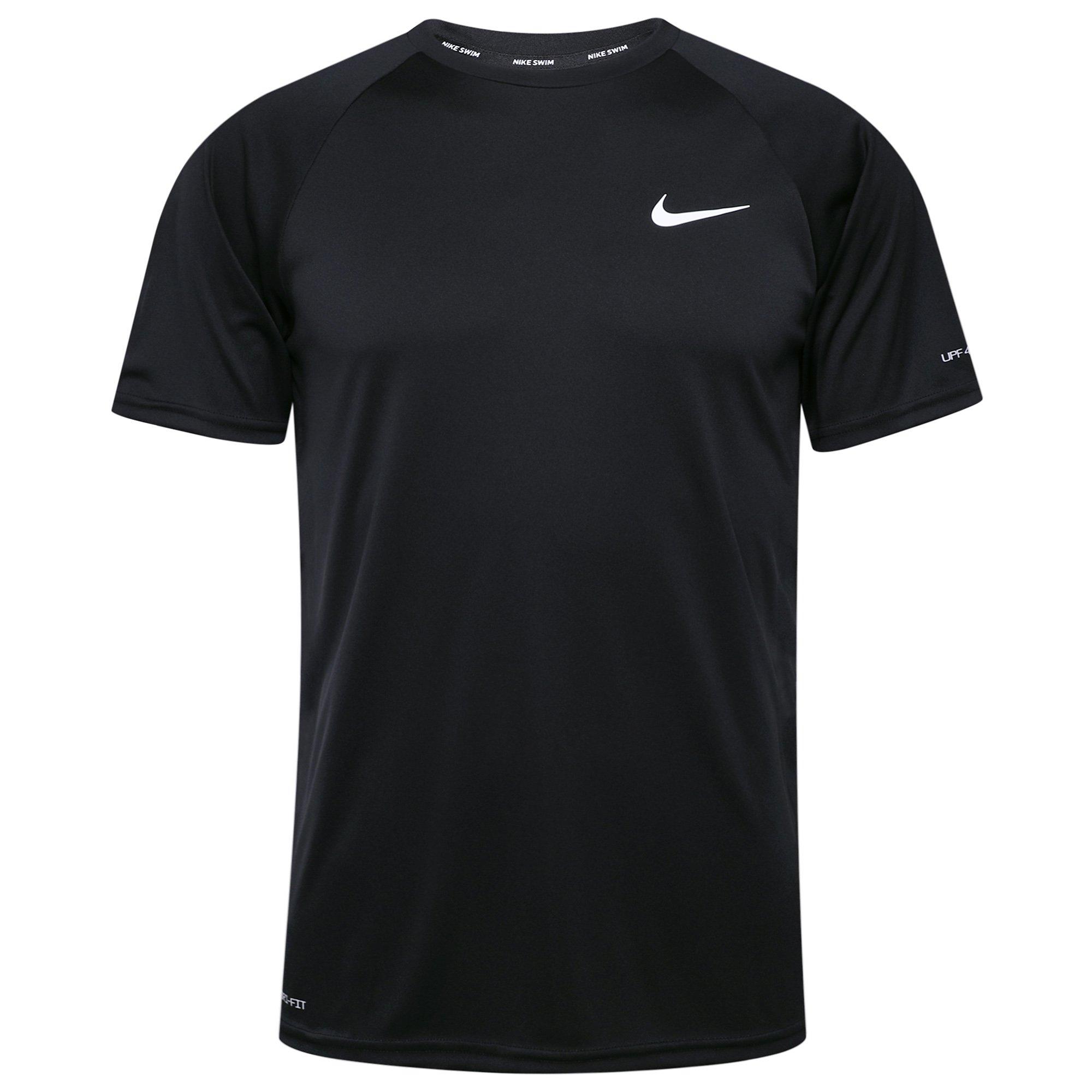 Black - Nike - Essential Mens Short-Sleeve Hydroguard - 1