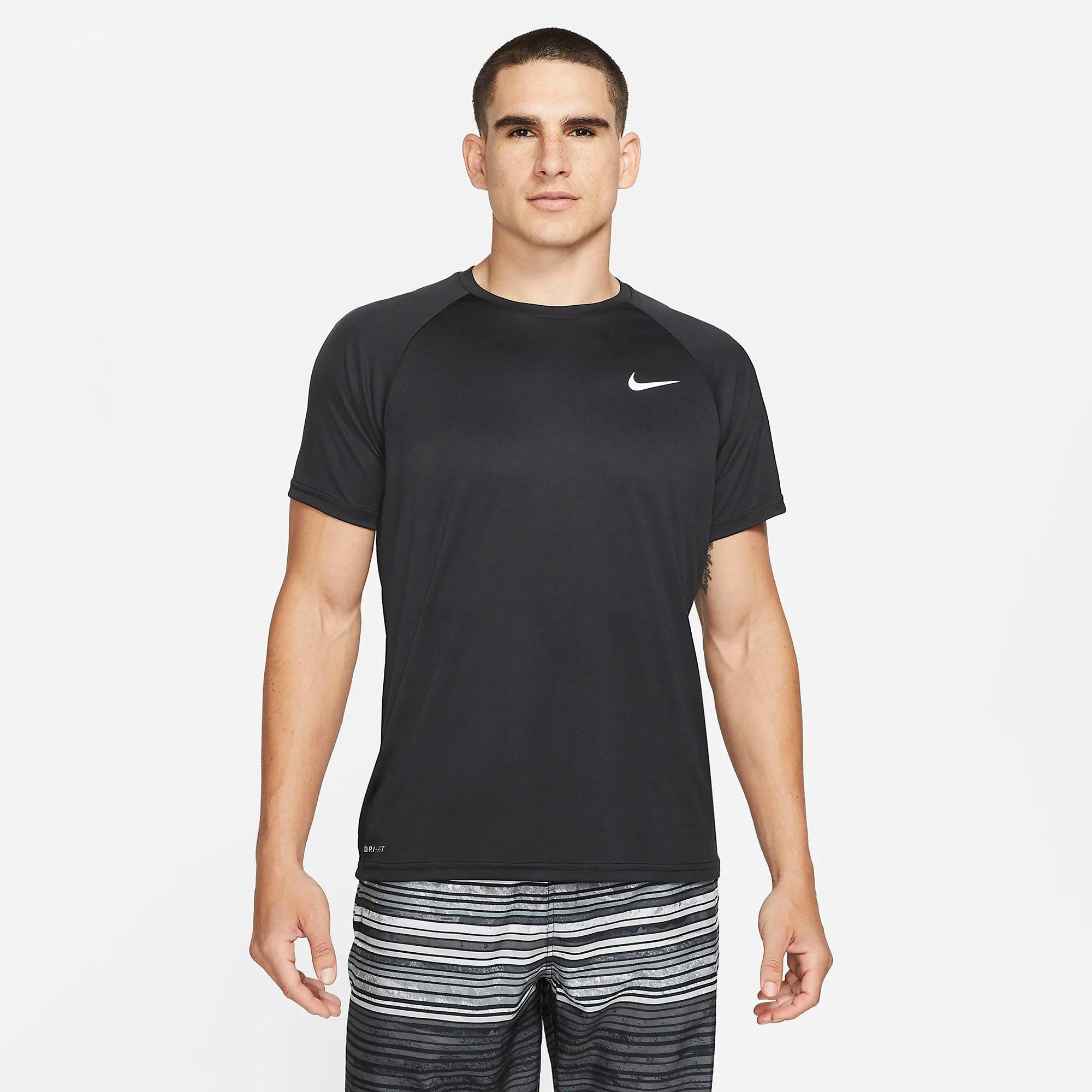 Black - Nike - Essential Mens Short-Sleeve Hydroguard - 3