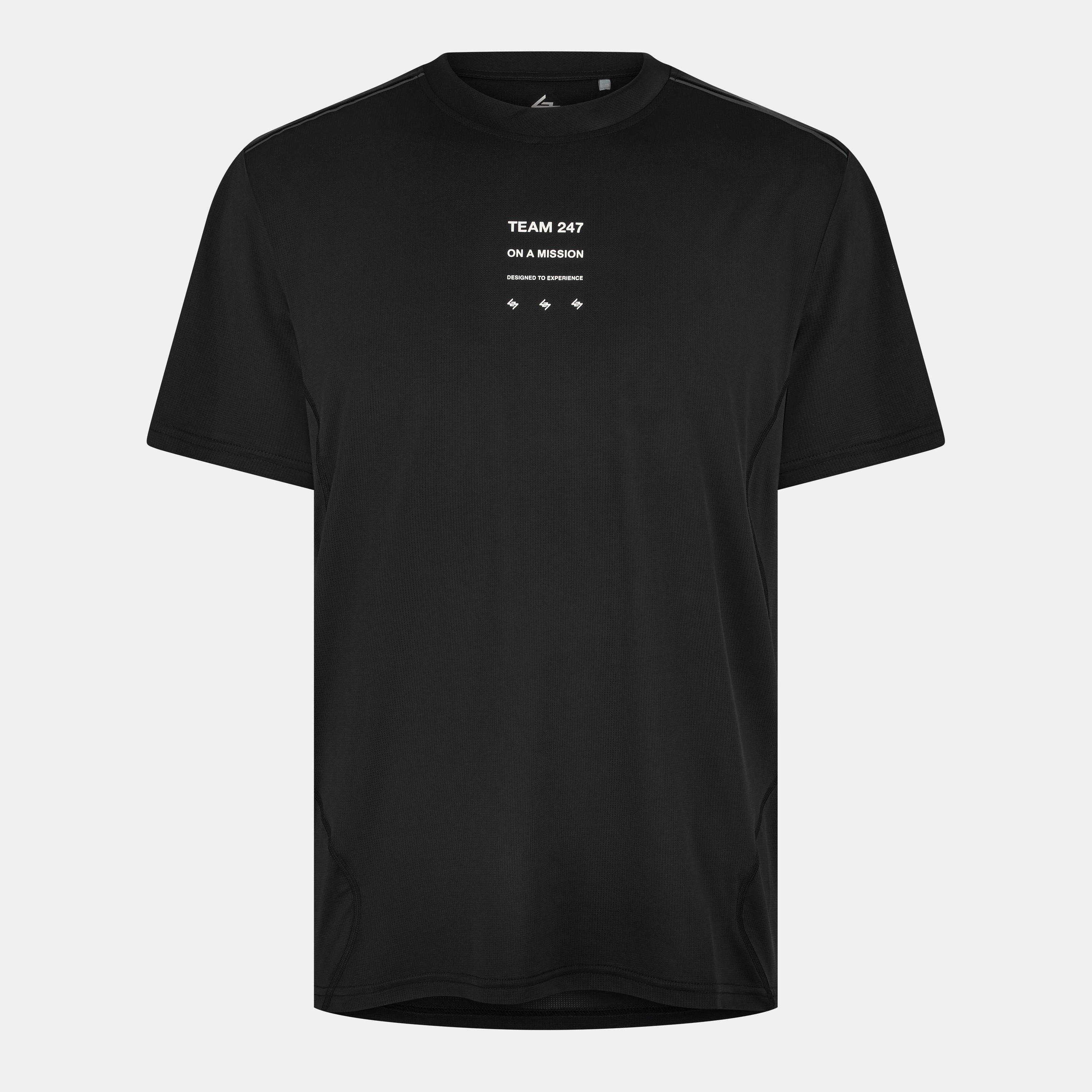 Black - Represent 247 - Men's Short Sleeve Performance Gym Top - 1