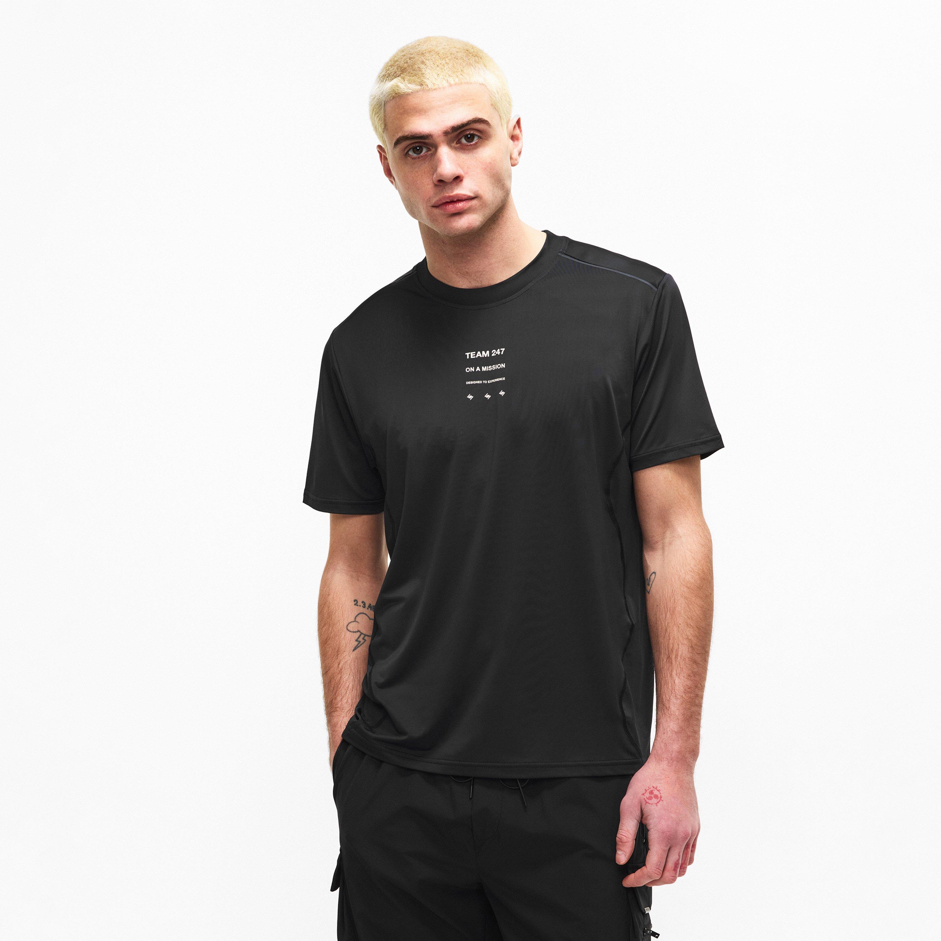Black - Represent 247 - Men's Short Sleeve Performance Gym Top - 3