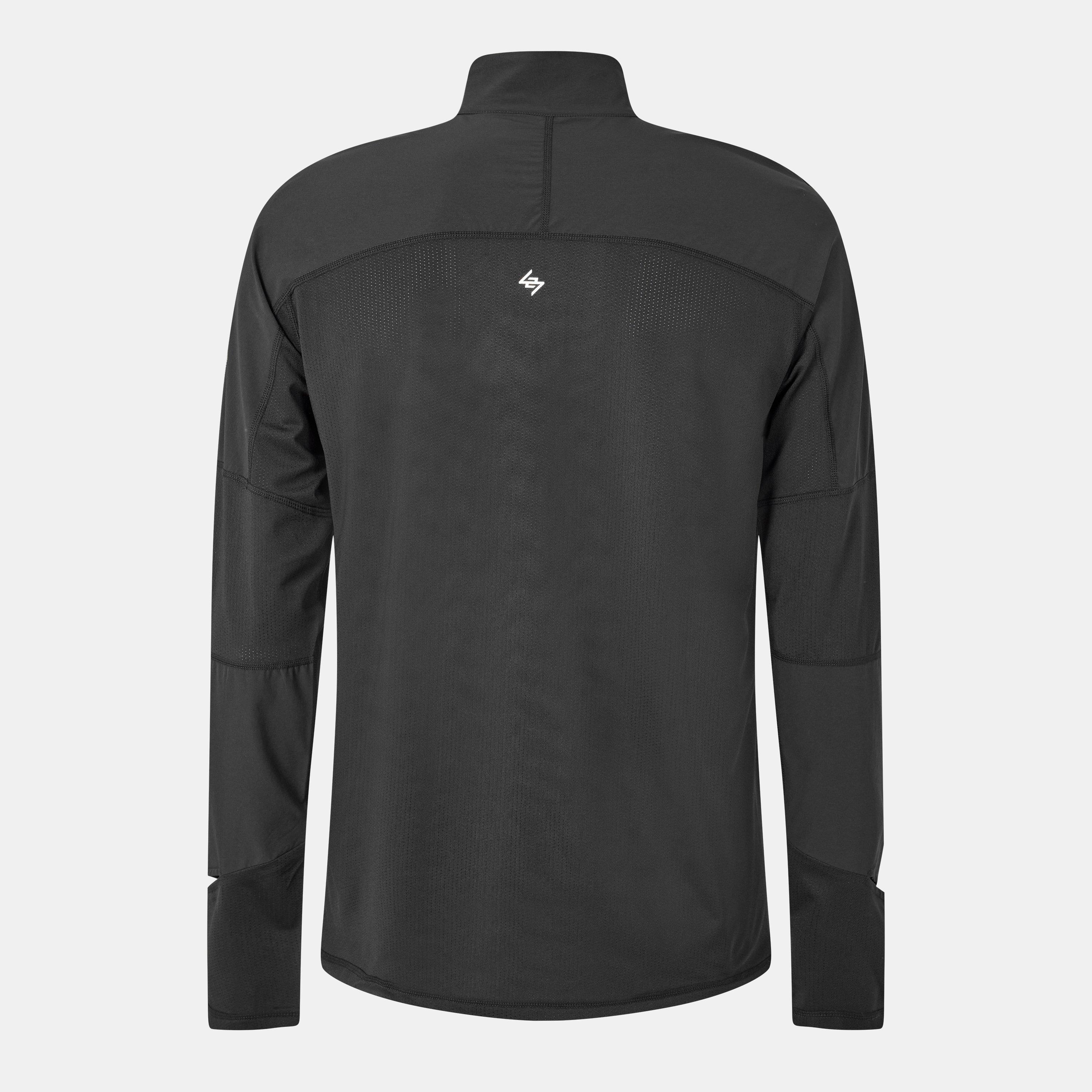Jet Black - Represent 247 - Men's Quarter-Zip Long-Sleeve Performance Gym Top - 2