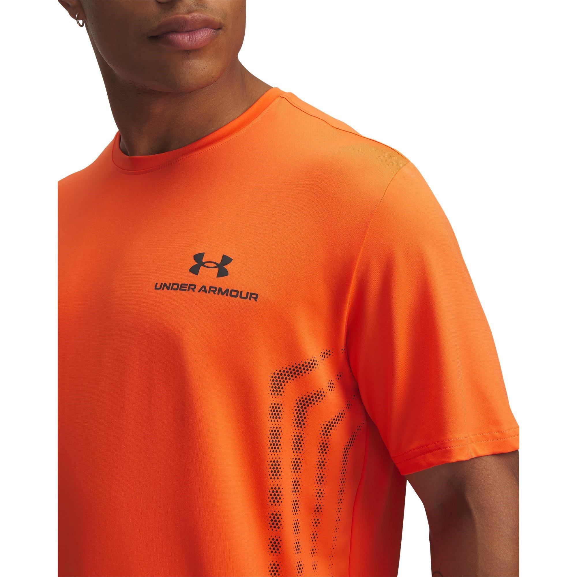 Orange - Under Armour - Vanish Energy Short-Sleeve Performance Gym Top - 3