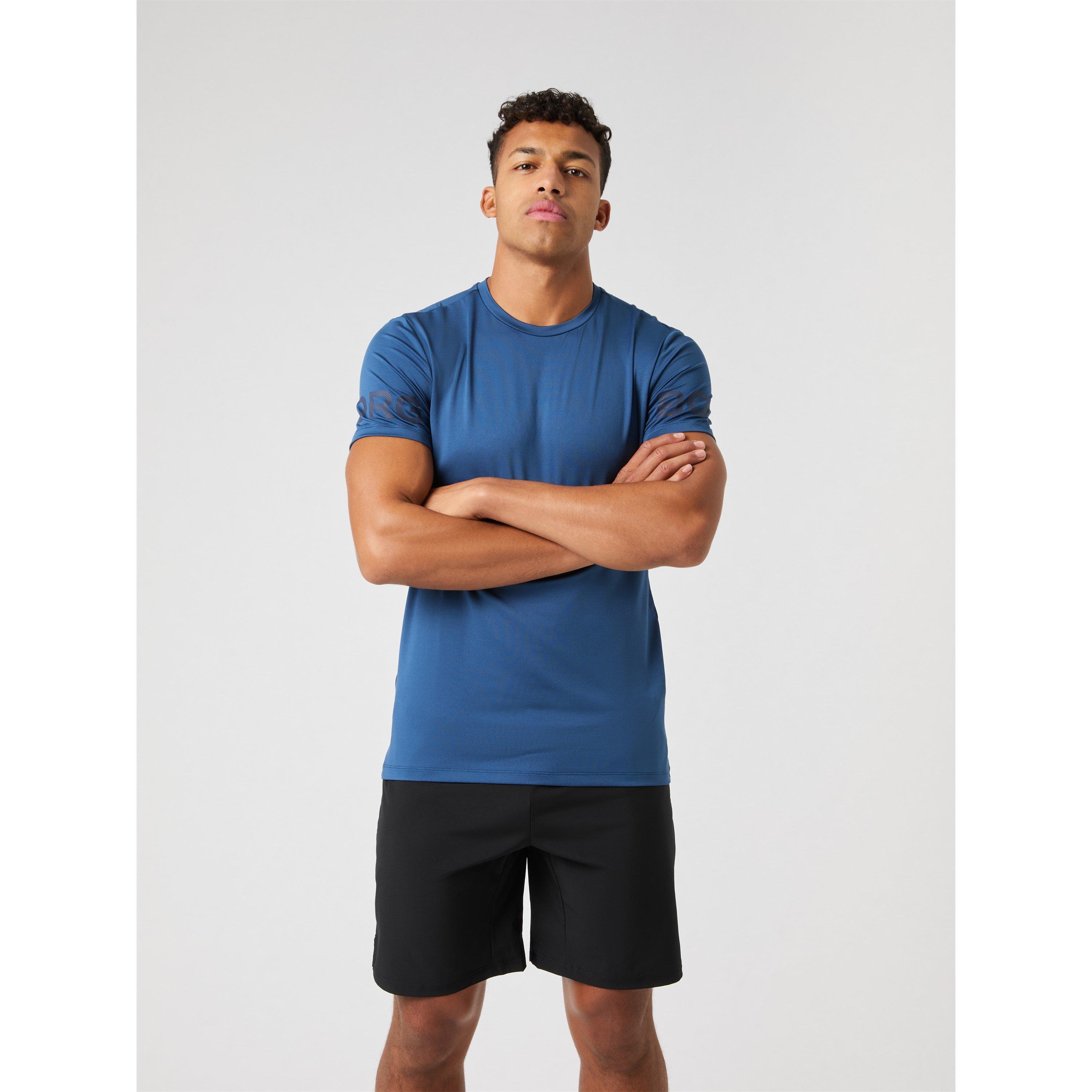 Bjorn Borg Men's Bjorn Logo Tech Tee Sn61 - Blue - Small