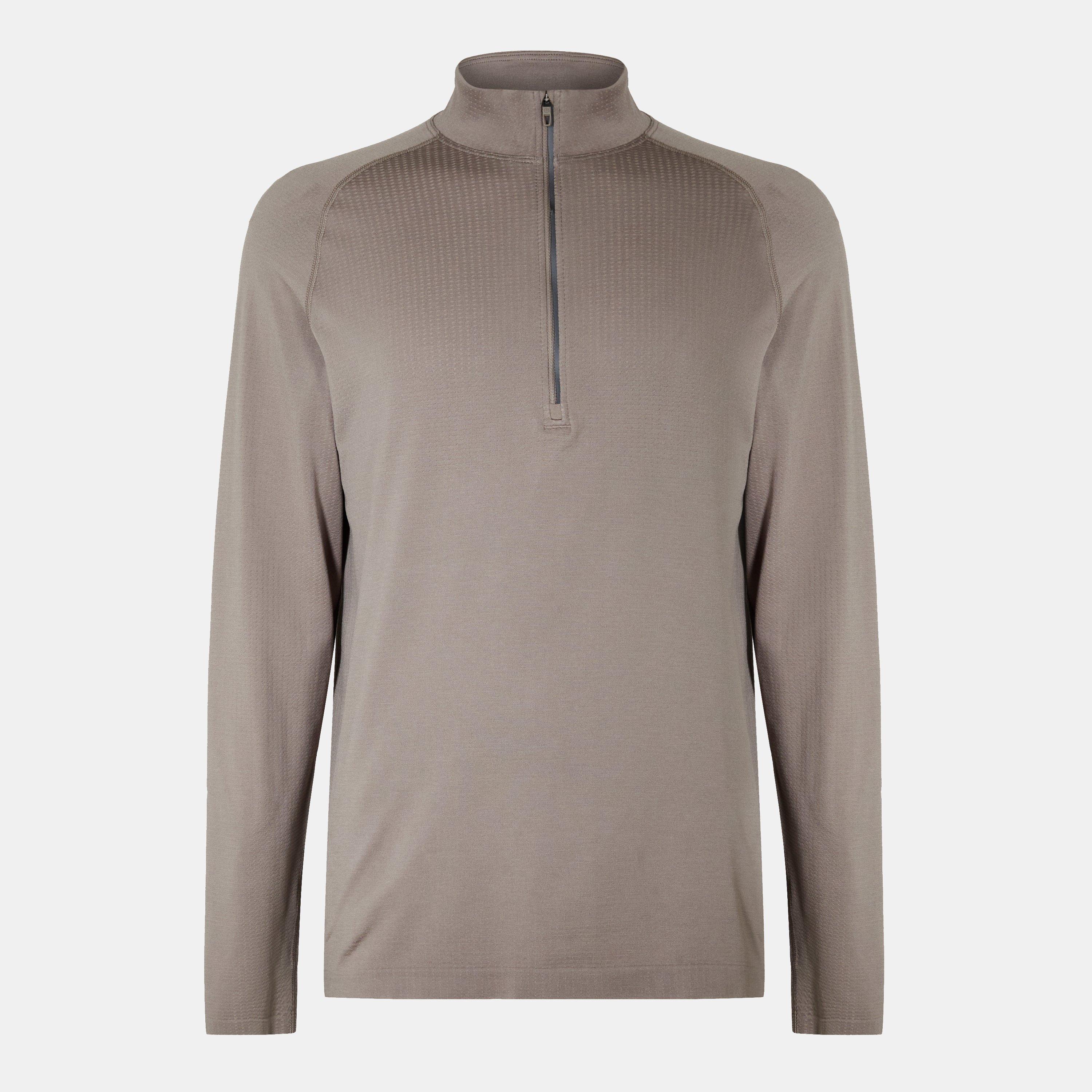 Warm Ash Grey - Lululemon - Men's Long Sleeve Performance Gym Top - 1