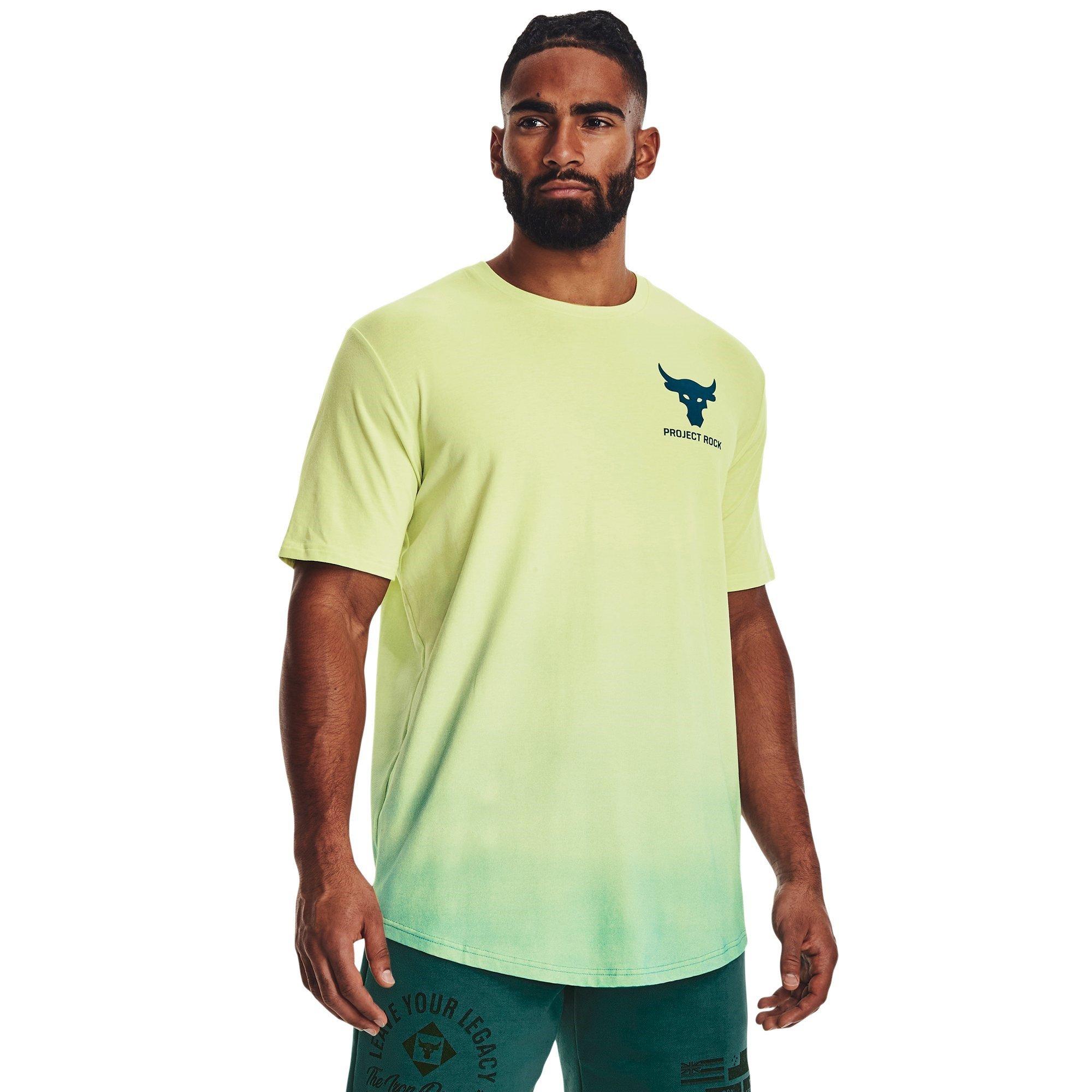 Green - Under Armour - Rock Fade Short-Sleeve Performance Gym Top - 3