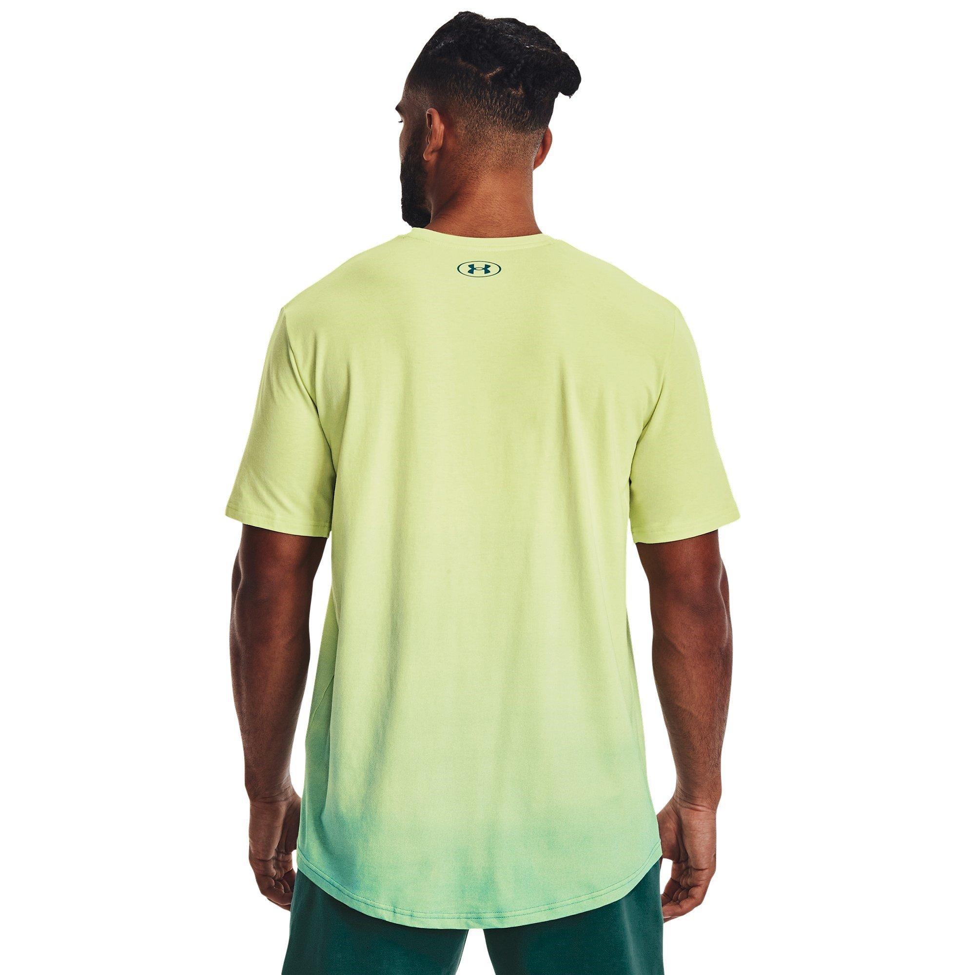 Green - Under Armour - Rock Fade Short-Sleeve Performance Gym Top - 4